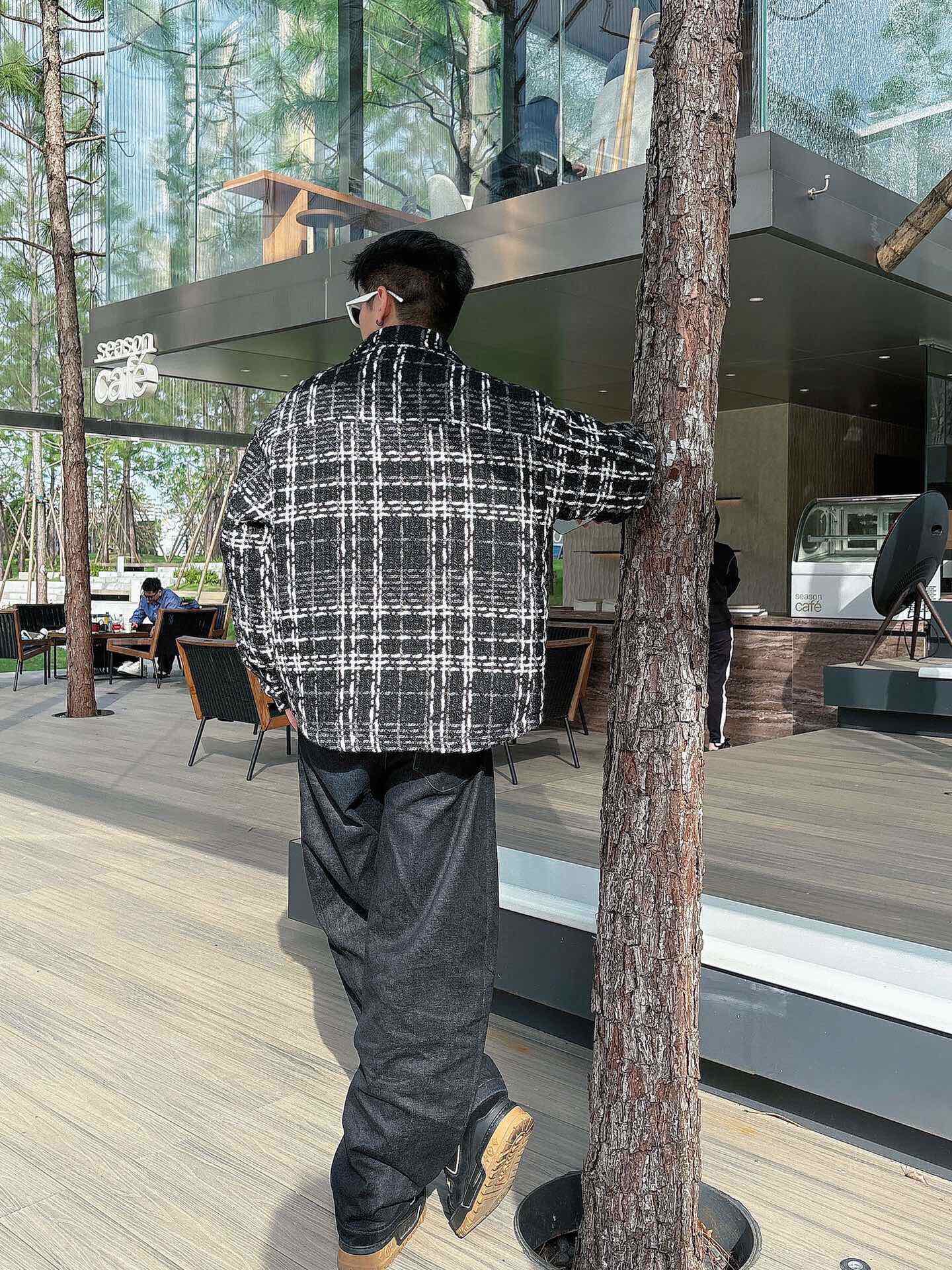 P。VTAENLITN ⁽高定款⁾ 90纯白鸭🦆绒。顶级千鸟格系列面包服男女同款国标90白鸭绒 蓬松度8