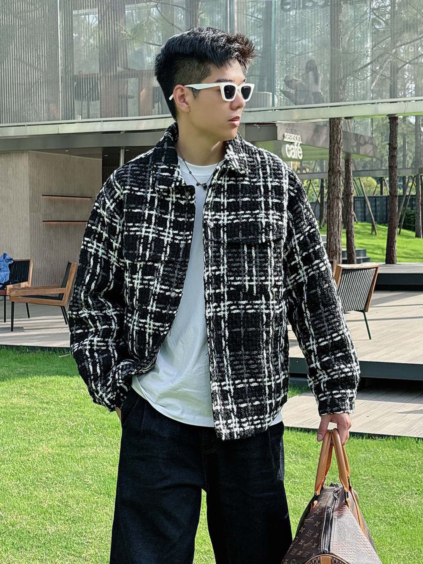 P。VTAENLITN ⁽高定款⁾ 90纯白鸭🦆绒。顶级千鸟格系列面包服男女同款国标90白鸭绒 蓬松度8