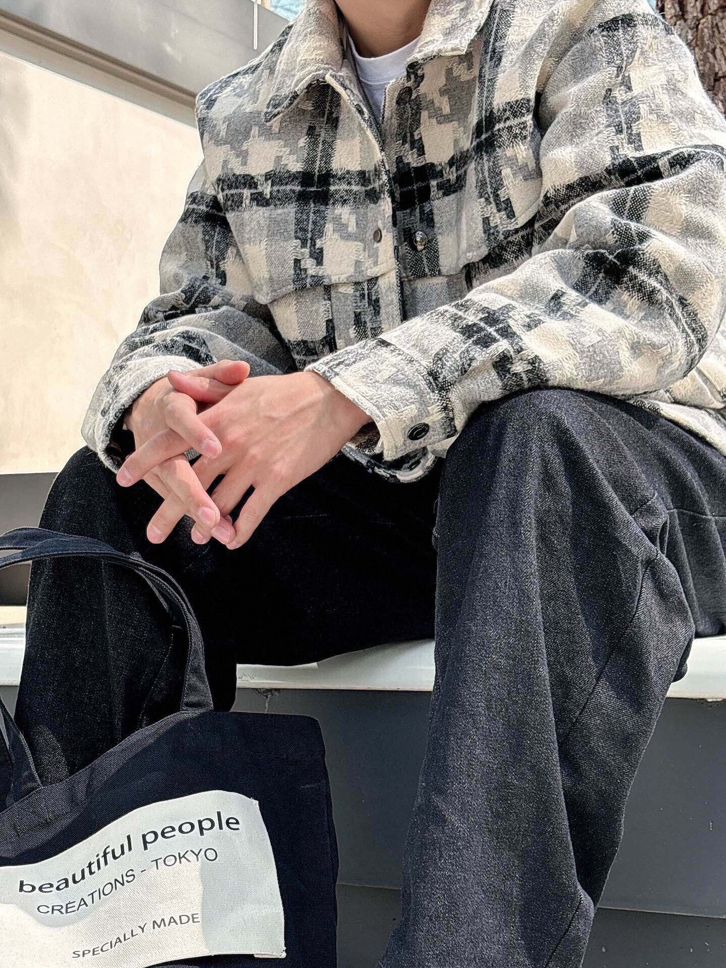 P。VTAENLITN ⁽高定款⁾ 90纯白鸭🦆绒。羽绒服外套 顶级千鸟格系列面包服男女同款国标90白鸭