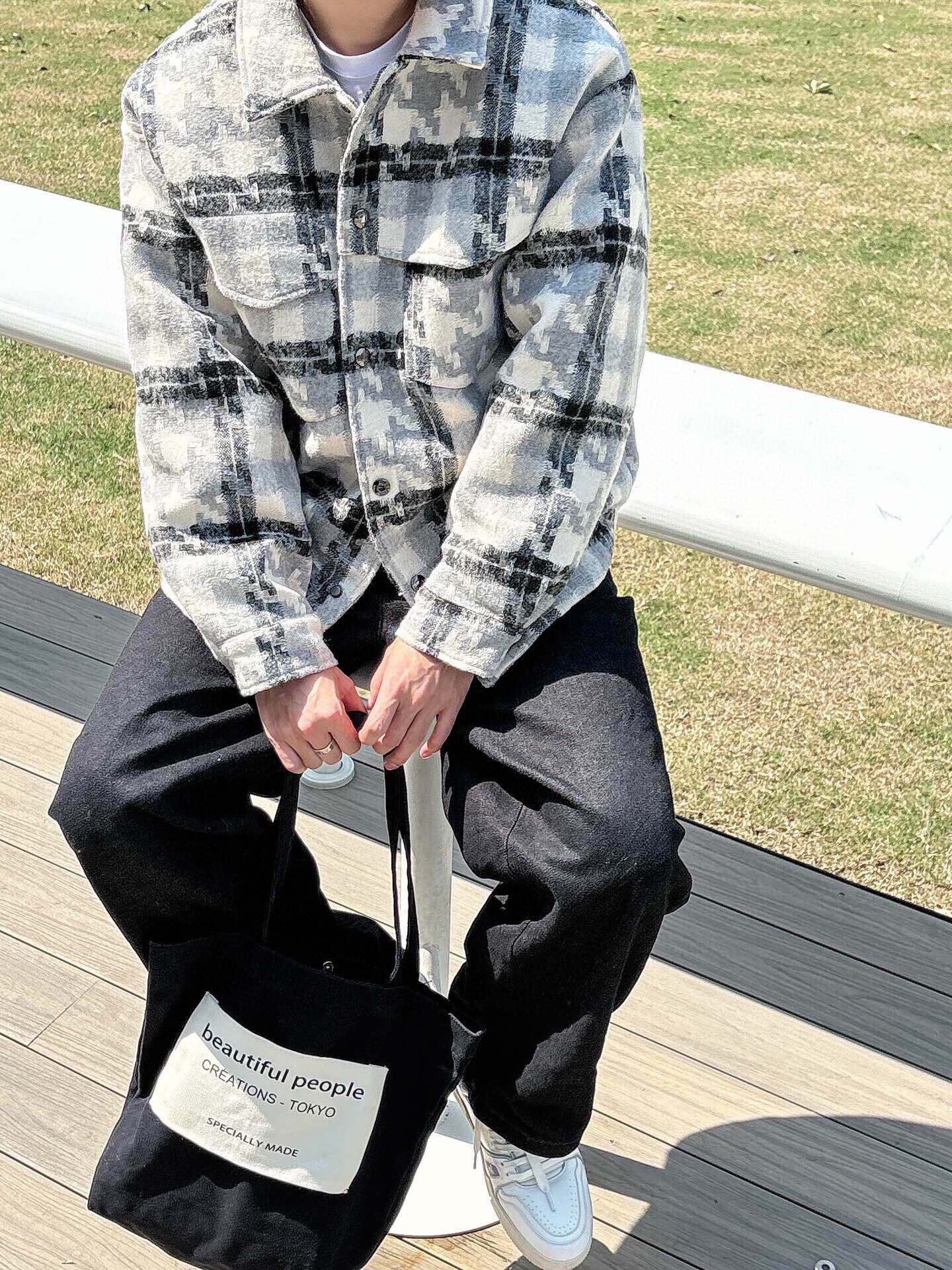 P。VTAENLITN ⁽高定款⁾ 90纯白鸭🦆绒。羽绒服外套 顶级千鸟格系列面包服男女同款国标90白鸭