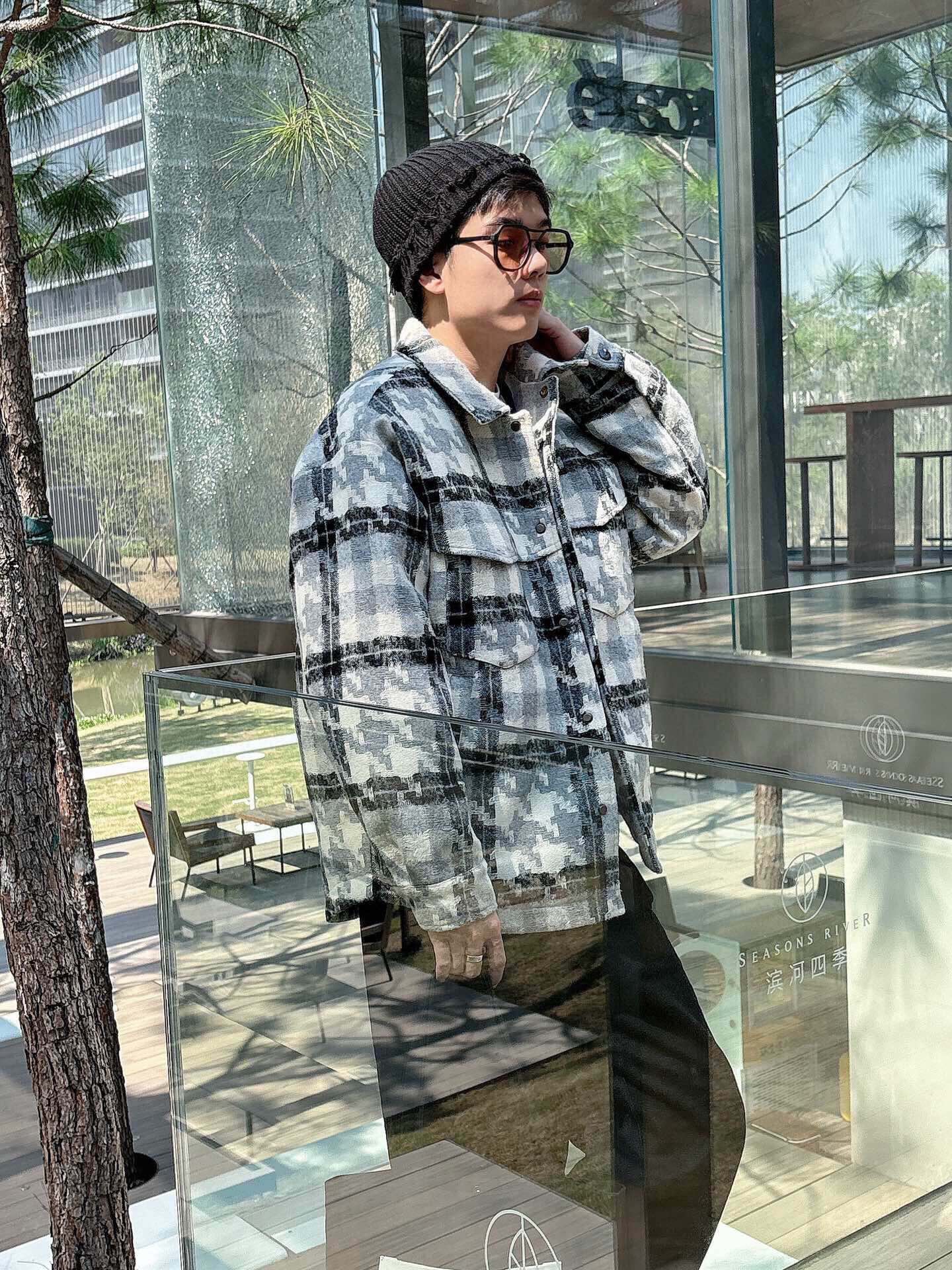 P。VTAENLITN ⁽高定款⁾ 90纯白鸭🦆绒。羽绒服外套 顶级千鸟格系列面包服男女同款国标90白鸭