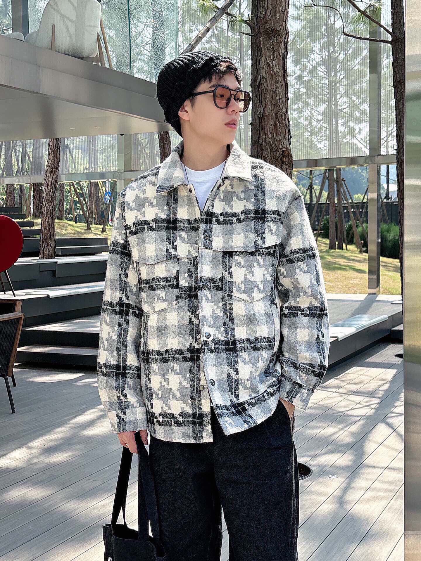 P。VTAENLITN ⁽高定款⁾ 90纯白鸭🦆绒。羽绒服外套 顶级千鸟格系列面包服男女同款国标90白鸭