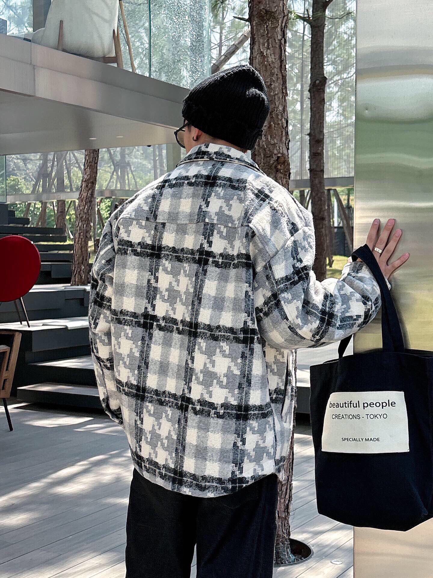 P。VTAENLITN ⁽高定款⁾ 90纯白鸭🦆绒。羽绒服外套 顶级千鸟格系列面包服男女同款国标90白鸭