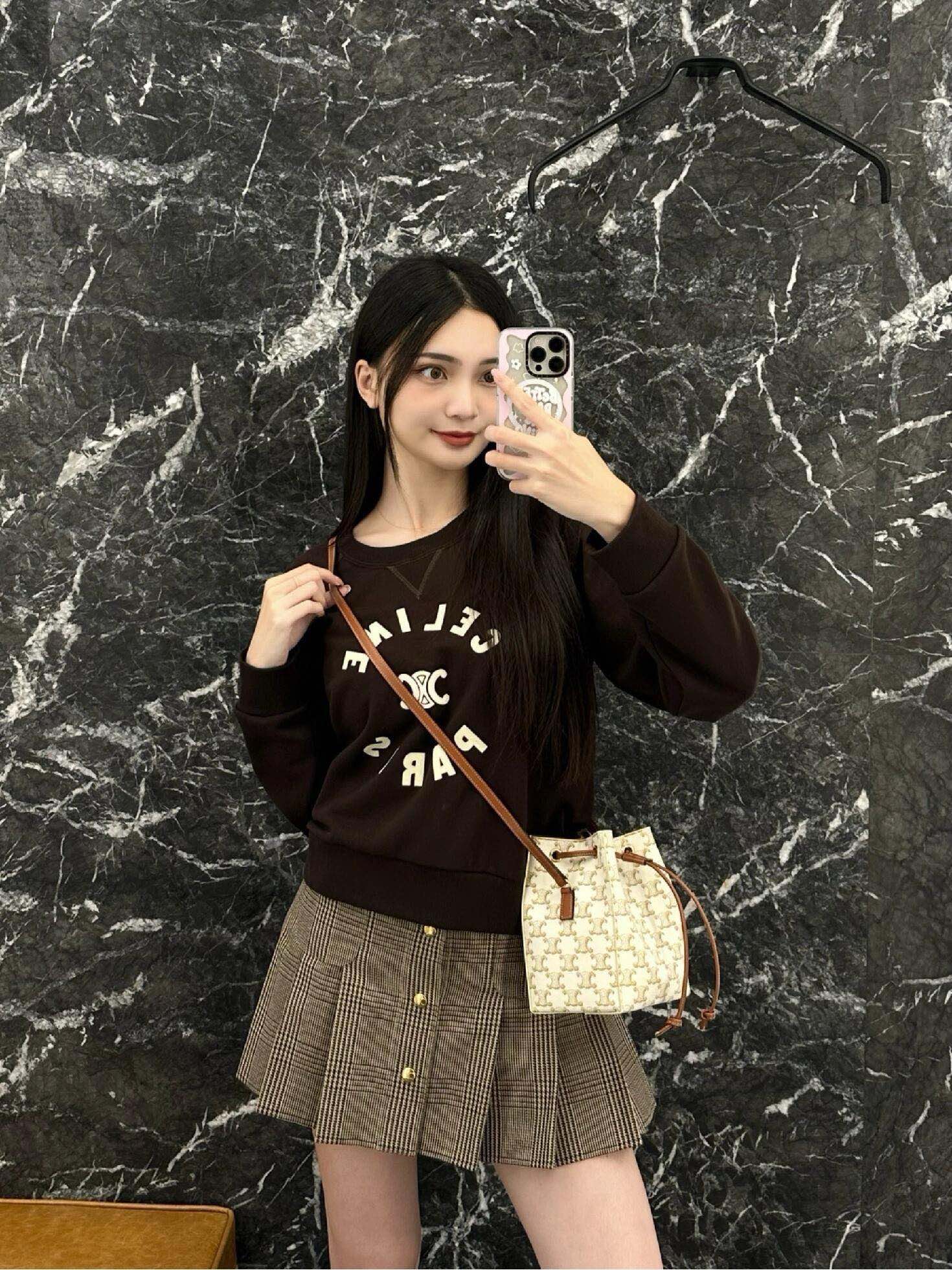 Celine Clothing Sweatshirts Knitting Fall/Winter Collection Fashion Casual