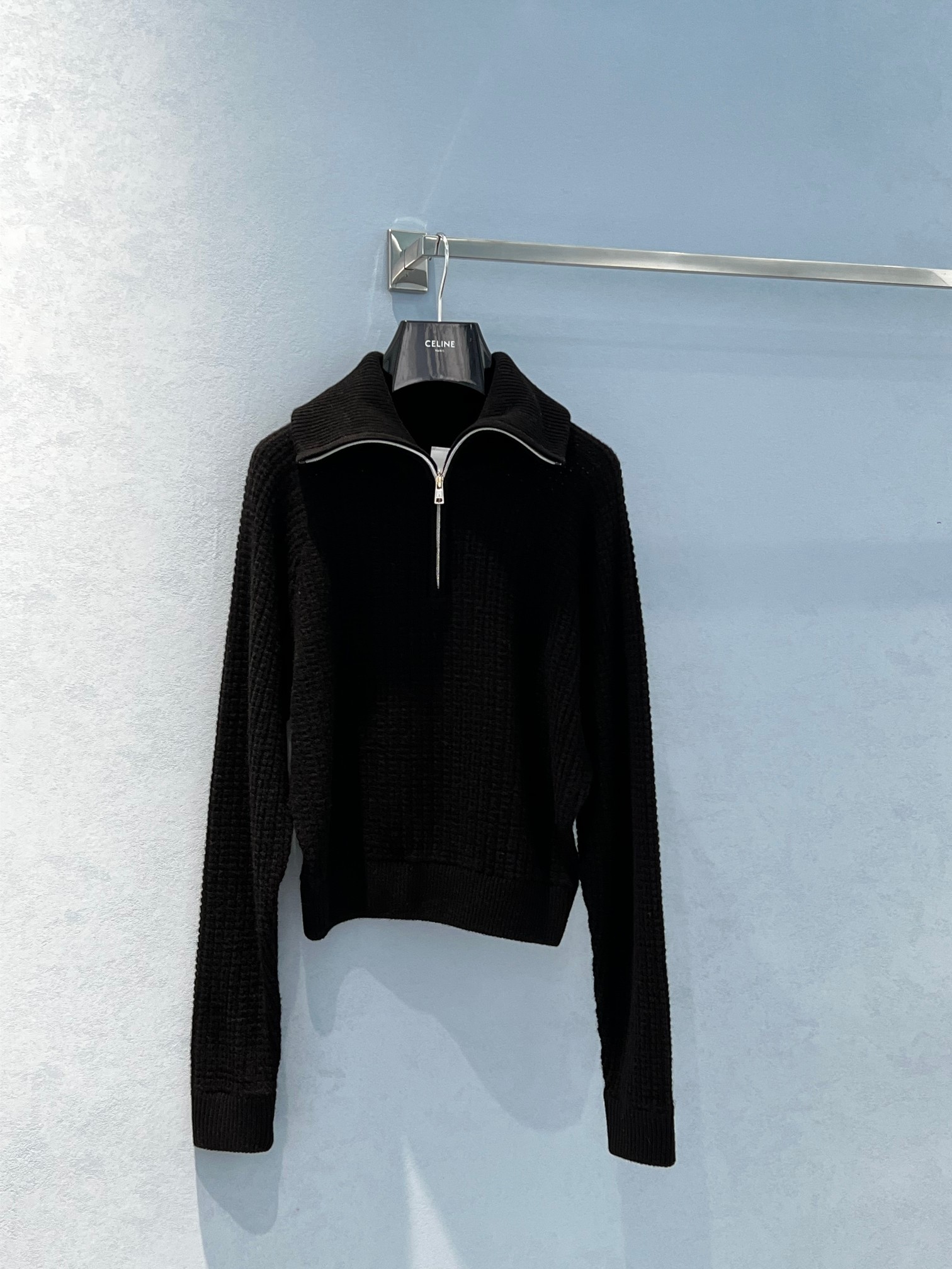 Effortless Chic Style: P920 Alo Waffgow Goo Shirt Dress with Half-Laze High-Collar Design - 图片 3