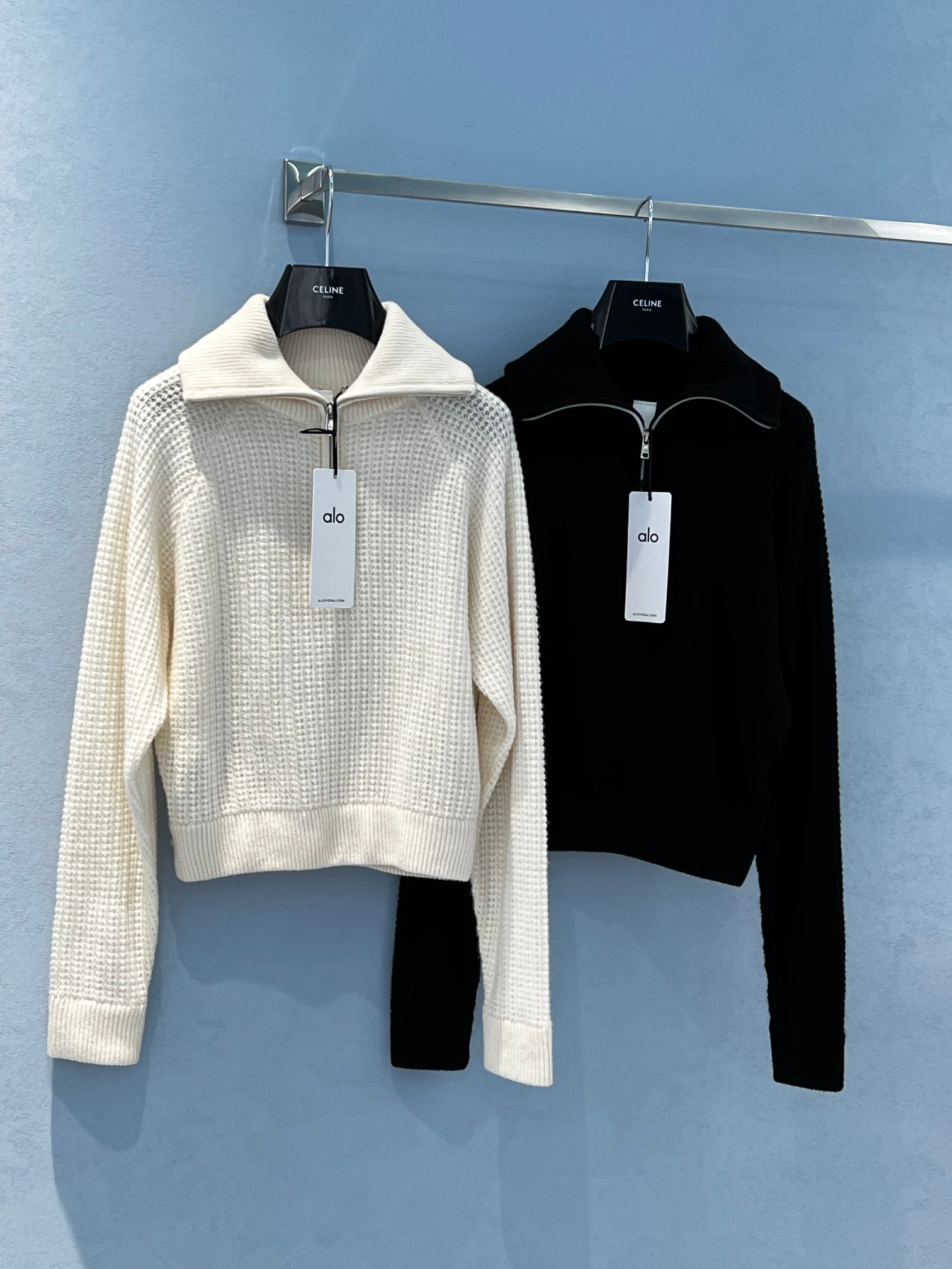 Effortless Chic Style: P920 Alo Waffgow Goo Shirt Dress with Half-Laze High-Collar Design - 图片 9