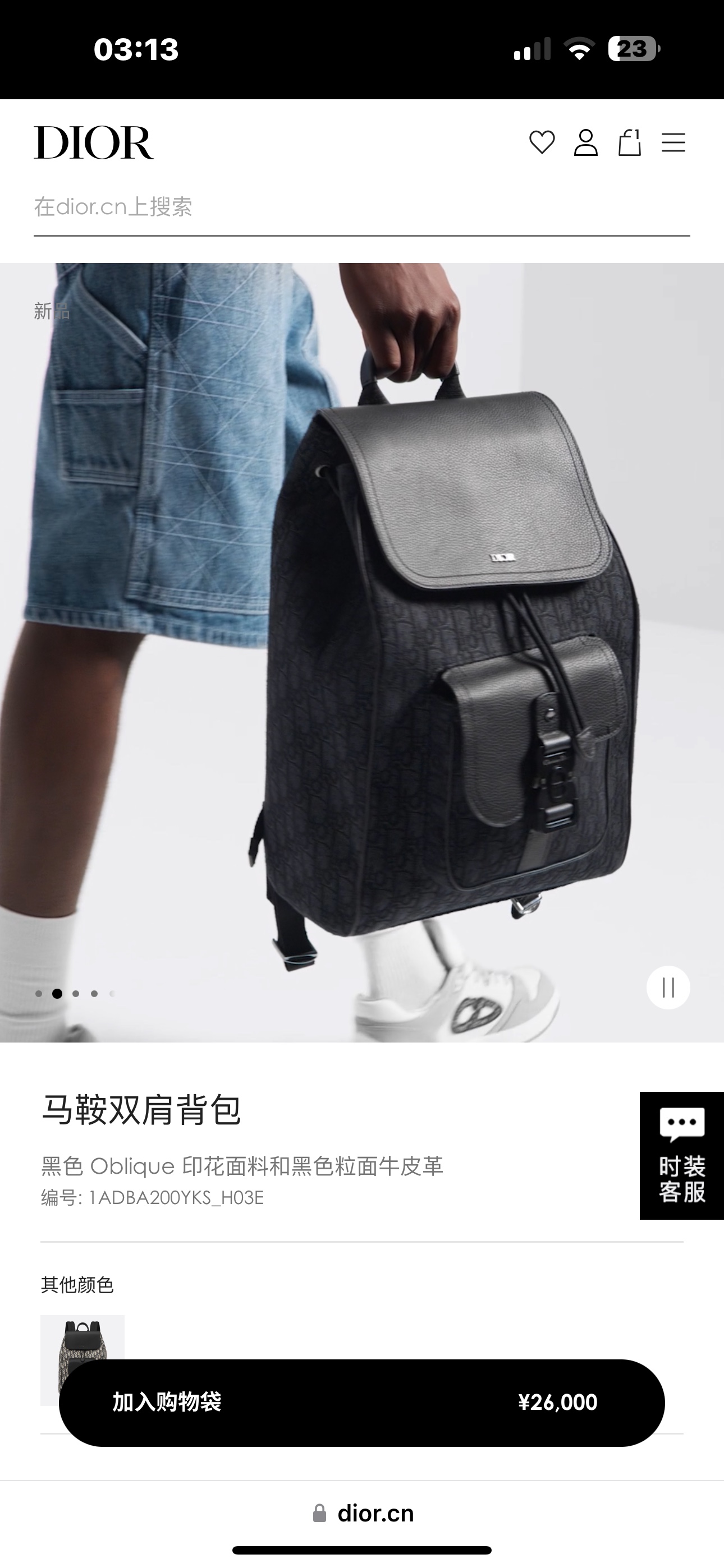 Dior Style Black Leather Backpack Bags detail image 5 from source 776419
