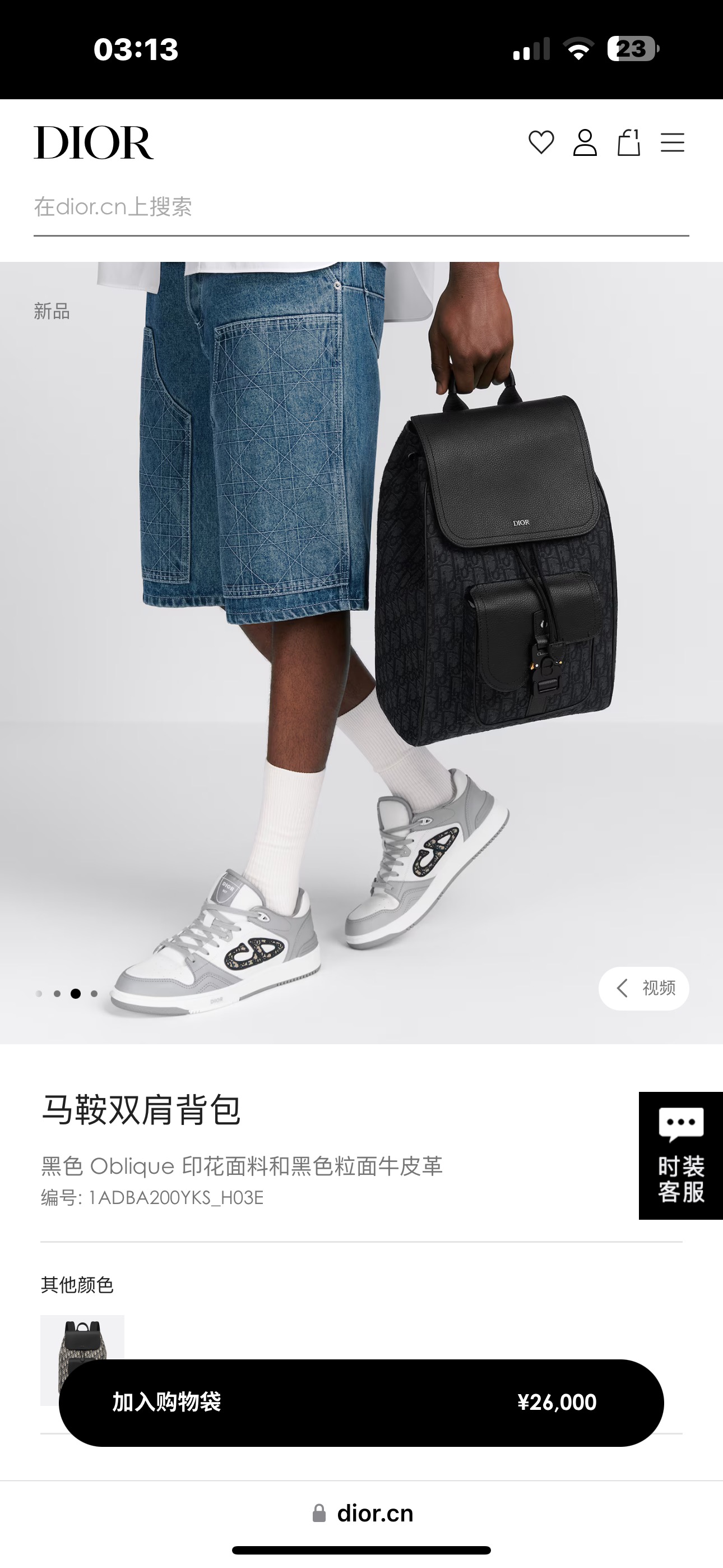 Dior Style Black Leather Backpack Bags detail image 7 from source 776419