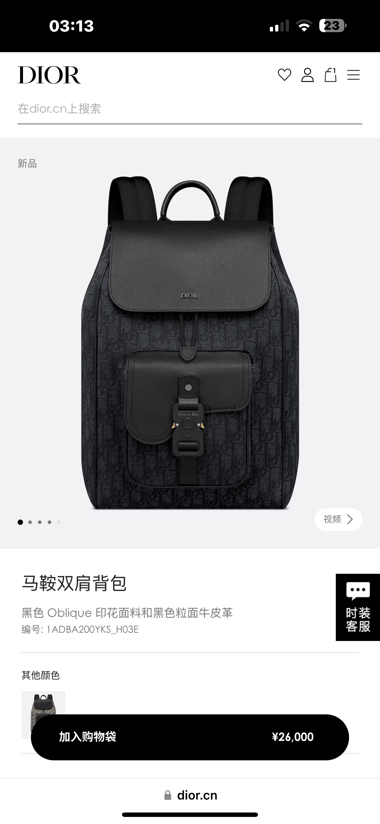 Dior Style Black Leather Backpack Bags detail image 8 from source 776419