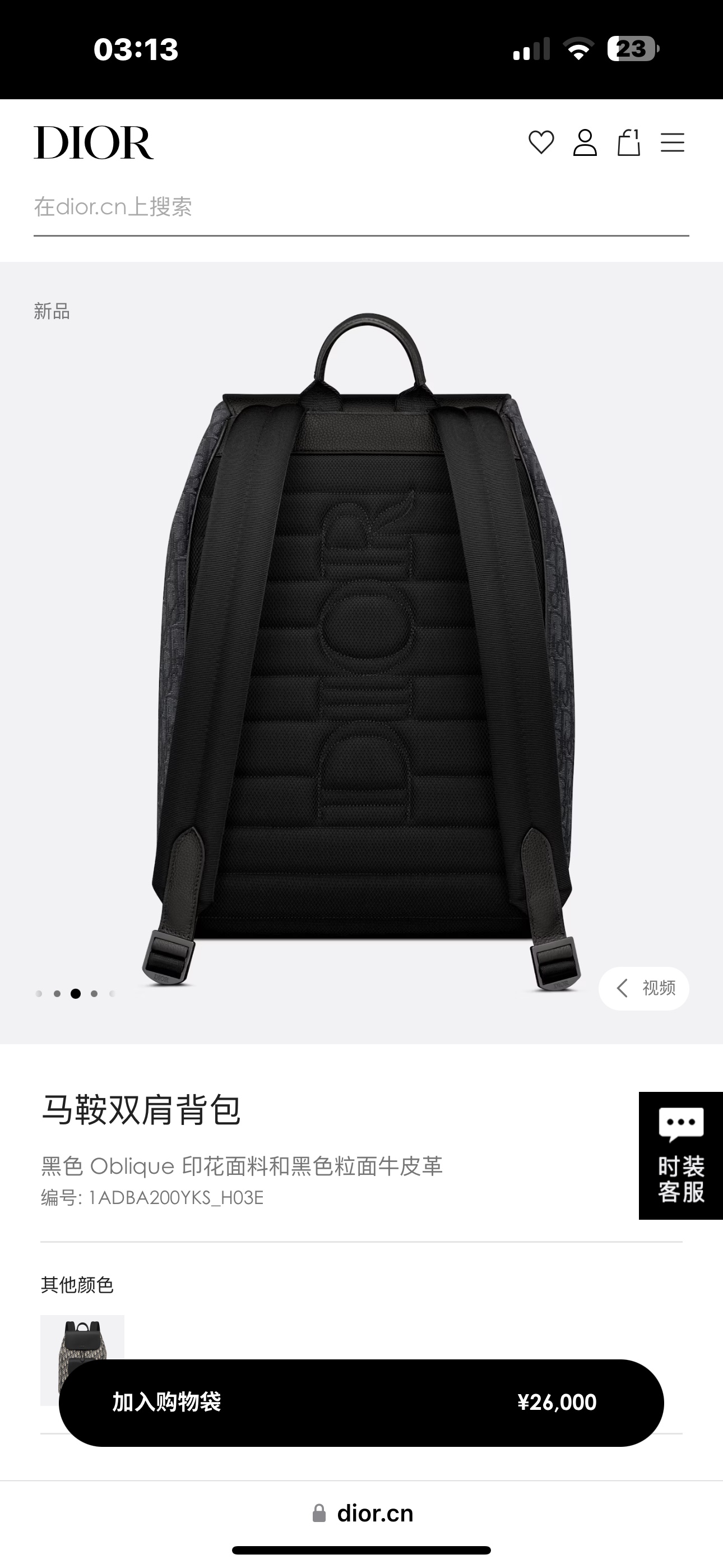 Dior Style Black Leather Backpack Bags detail image 9 from source 776419