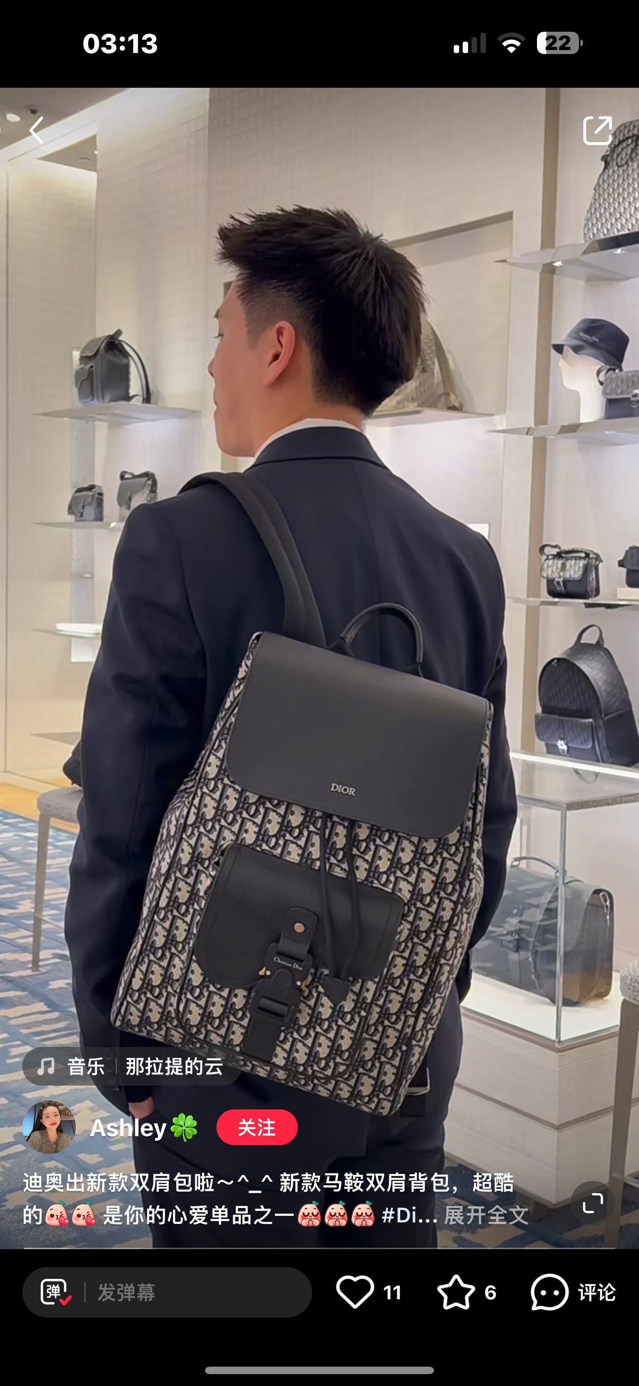 Dior Style Black Leather Backpack Bags detail image 2 from source 776417