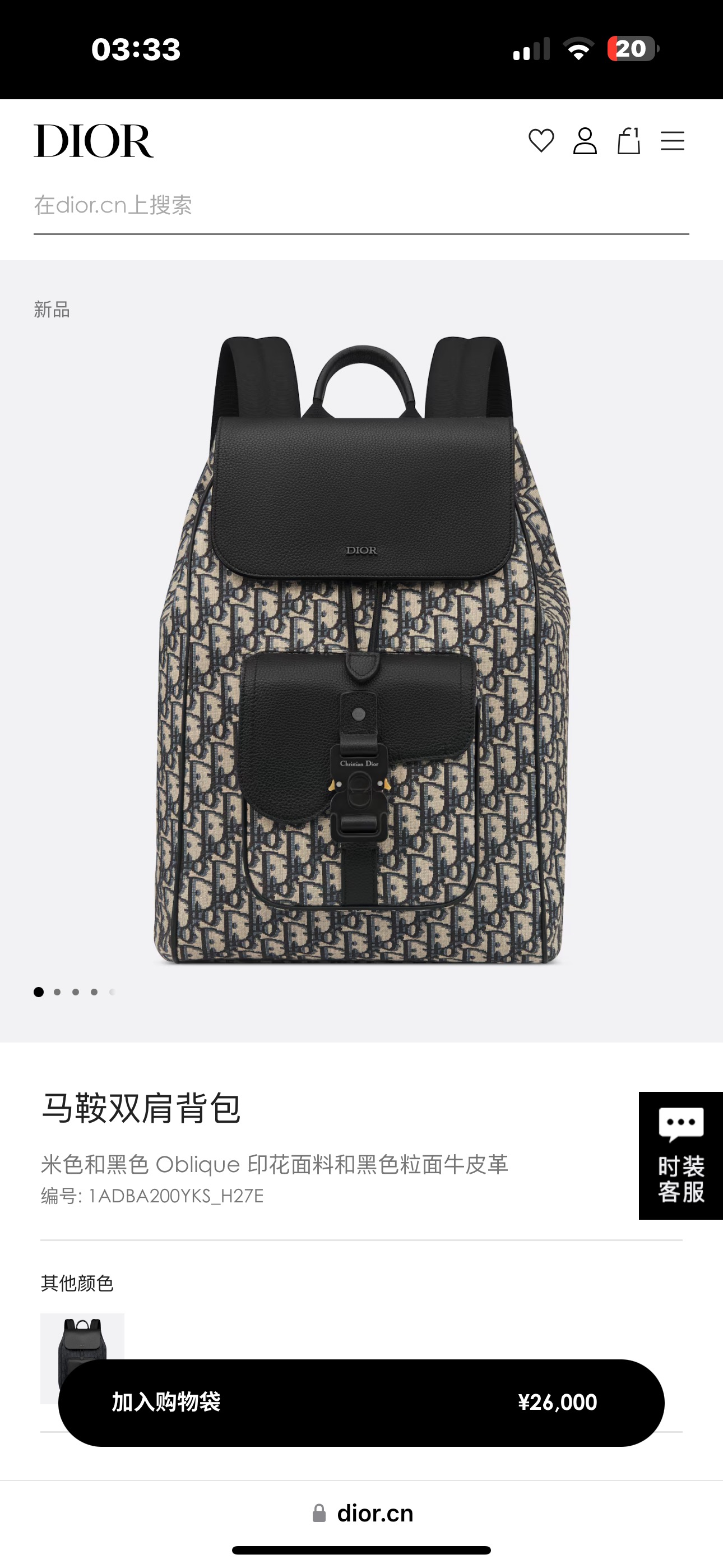 Dior Style Black Leather Backpack Bags detail image 1 from source 776417
