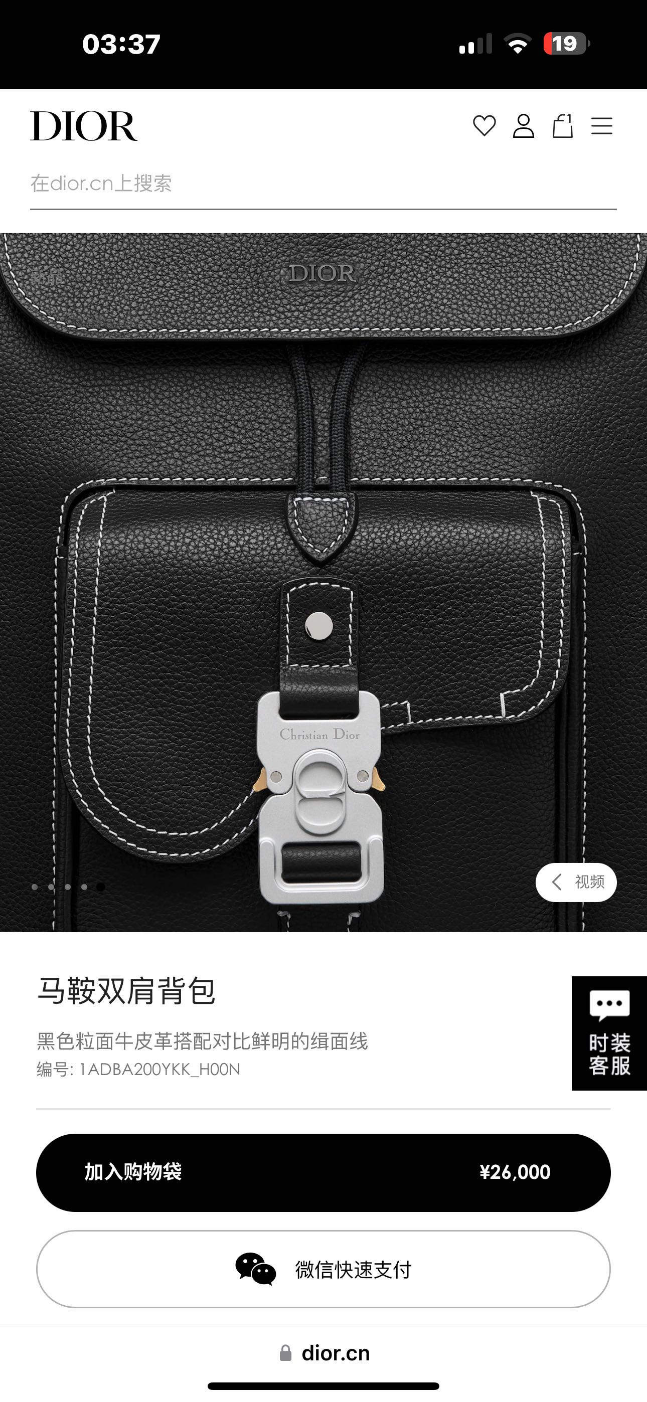Dior Style Black Leather Backpack Bags detail image 9 from source 776415