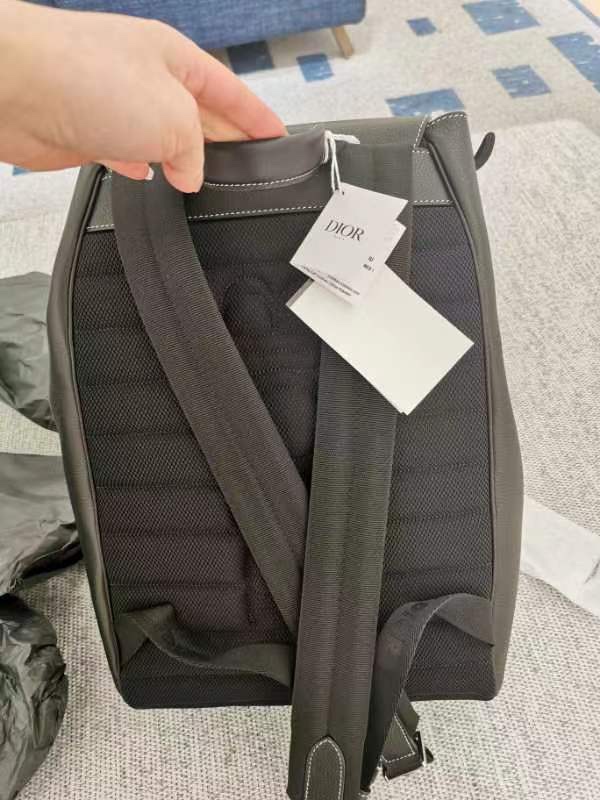 Dior Style Black Leather Backpack Bags detail image 2 from source 776415