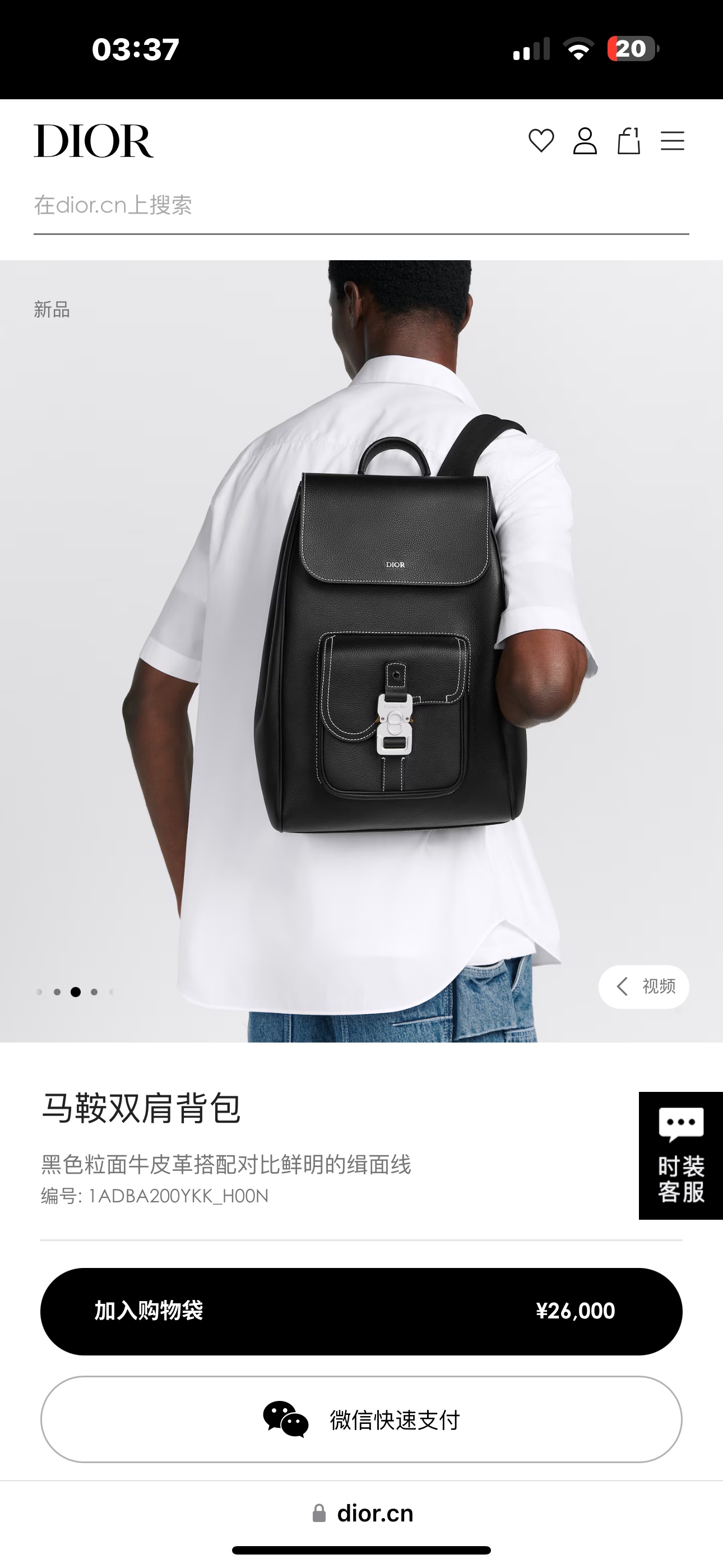 Dior Style Black Leather Backpack Bags detail image 6 from source 776415