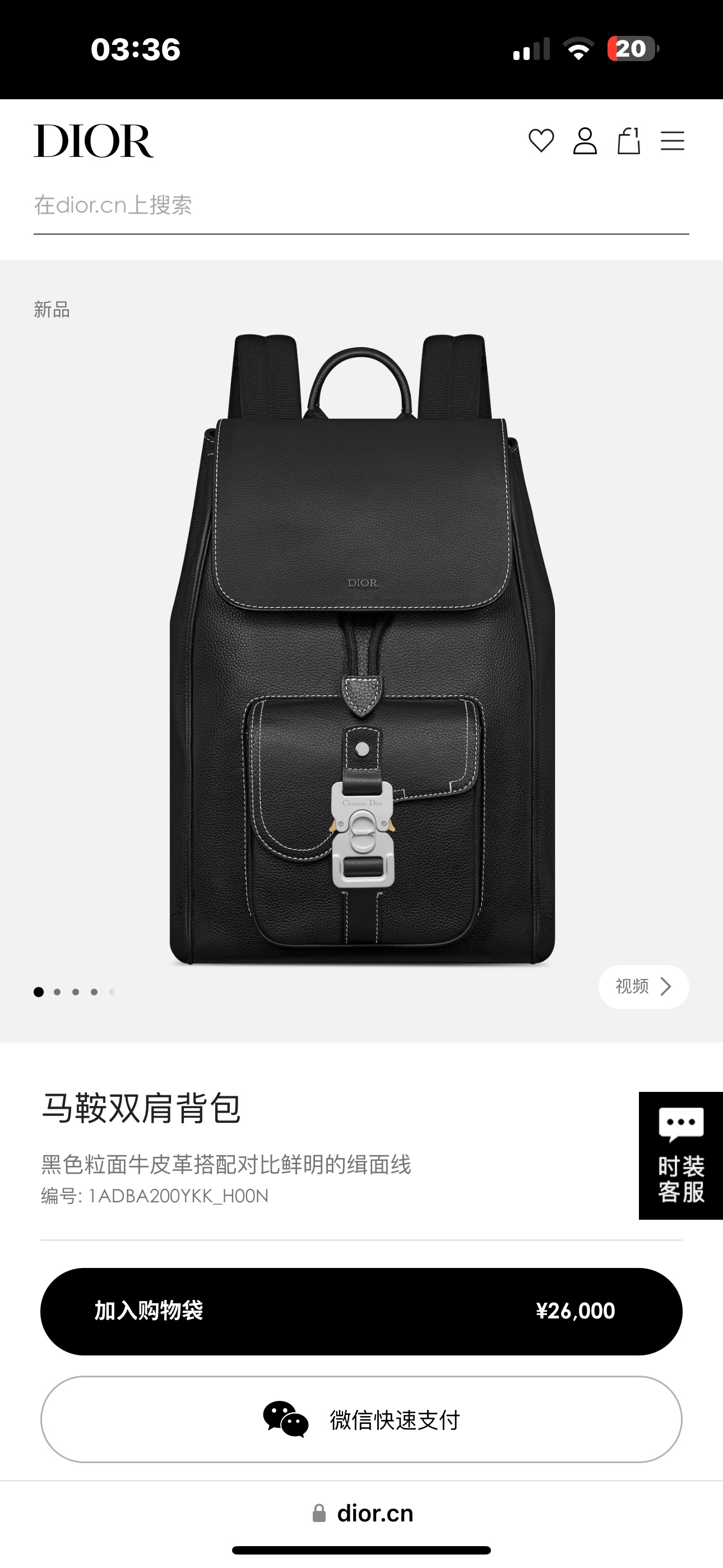 Dior Style Black Leather Backpack Bags detail image 4 from source 776415