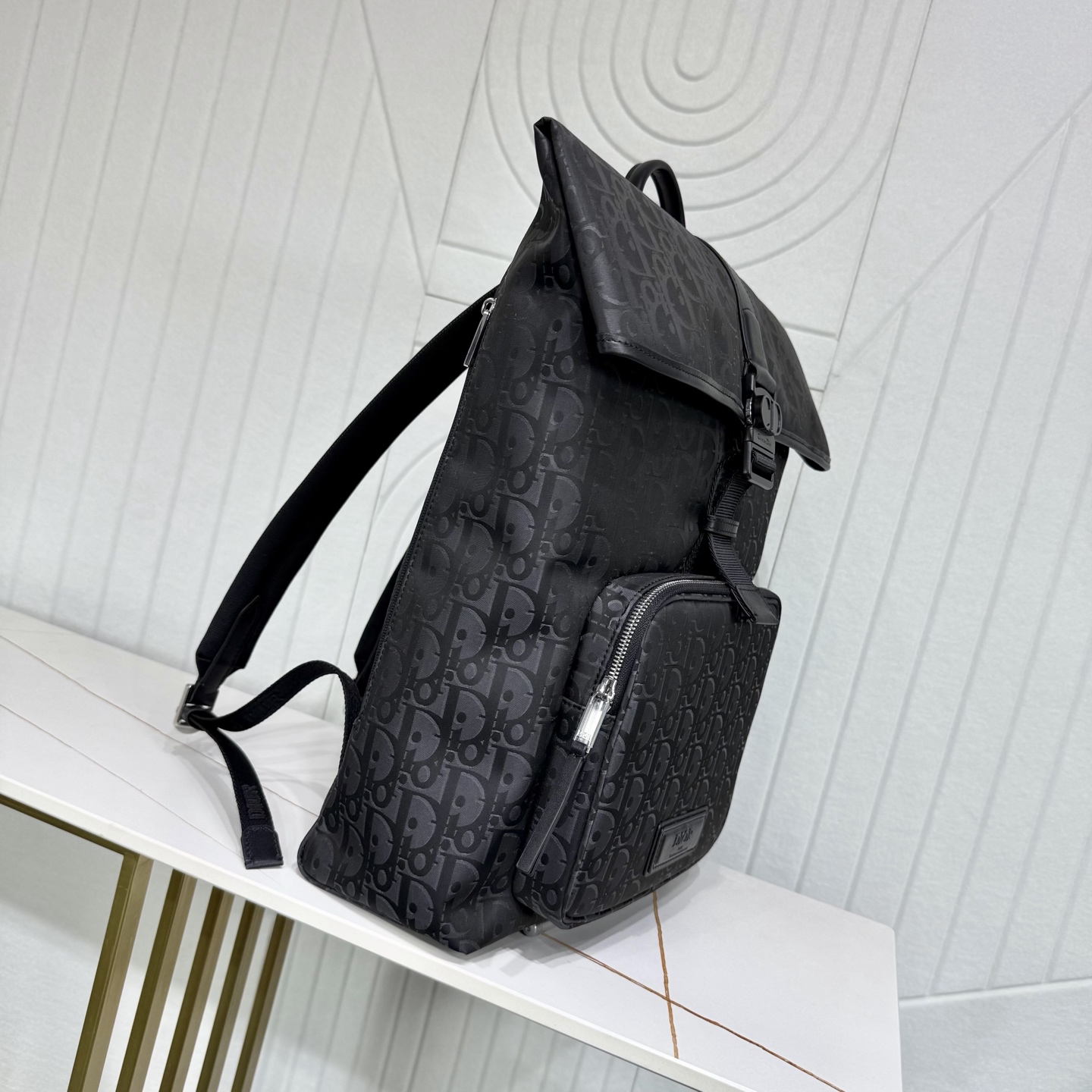 Dior Style Black Leather Backpack Bags Backpack detail image 2 from source 776375