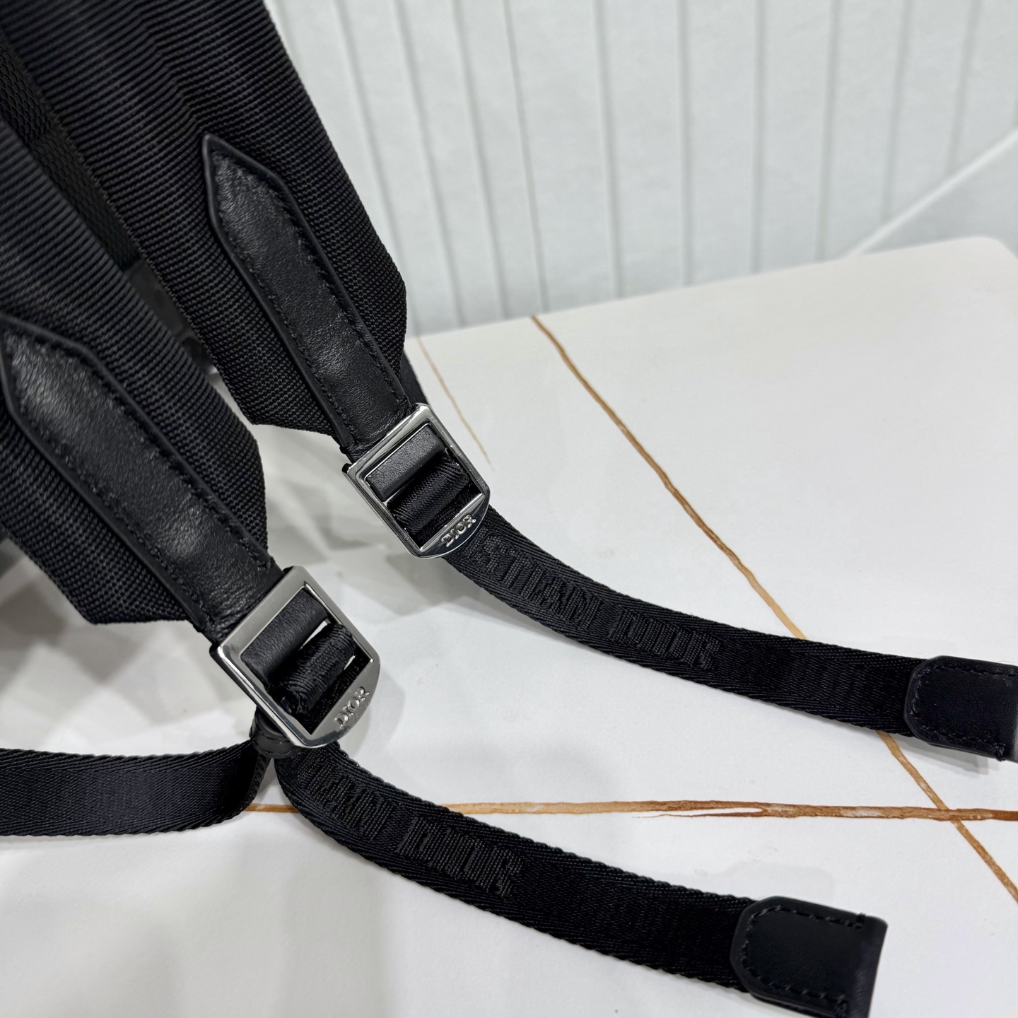 Dior Style Black Leather Backpack Bags Backpack detail image 6 from source 776375