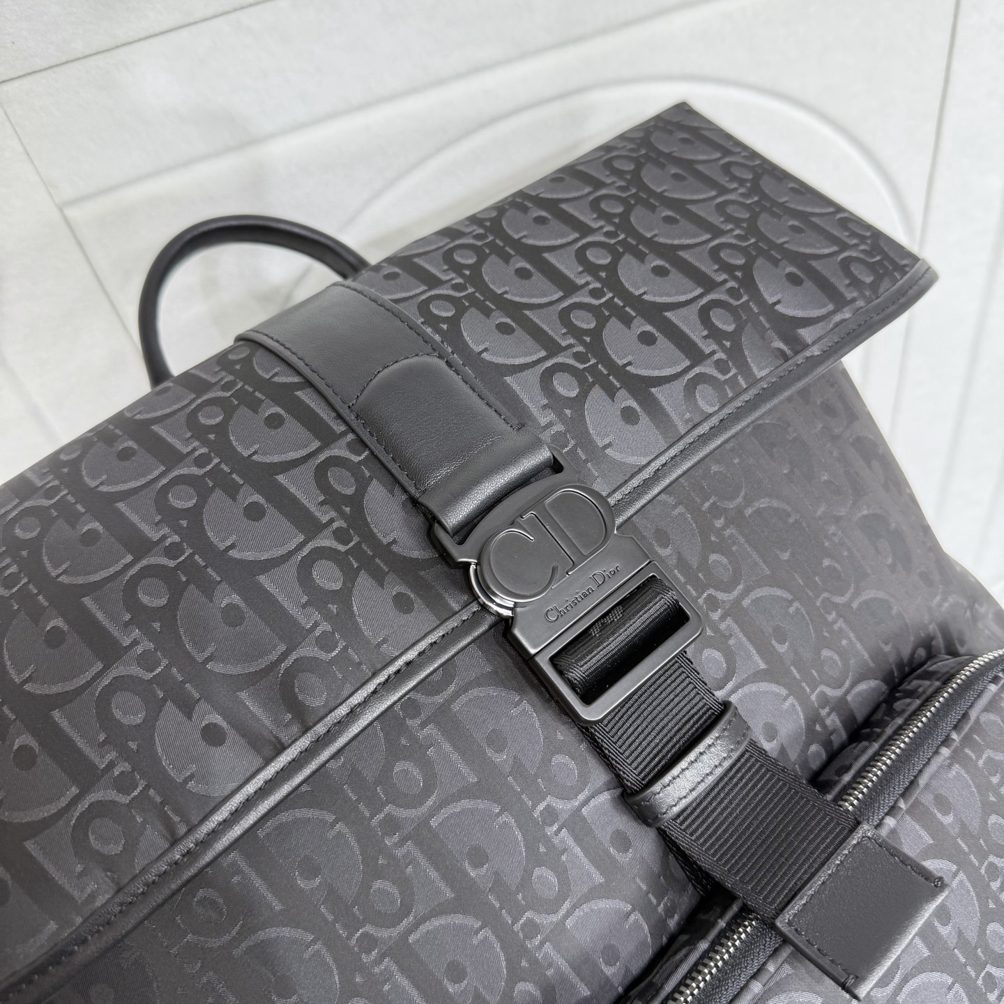 Dior Style Black Leather Backpack Bags Backpack detail image 7 from source 776375