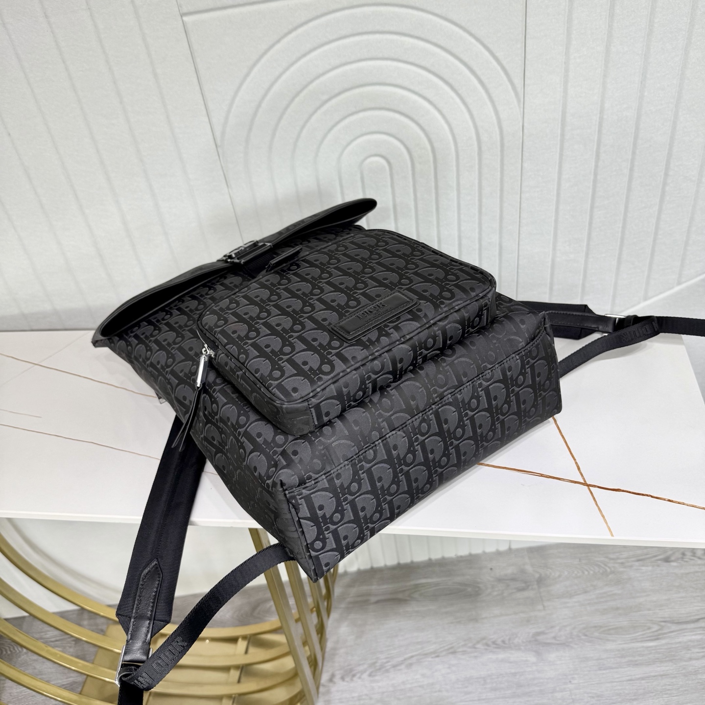Dior Style Black Leather Backpack Bags Backpack detail image 4 from source 776375