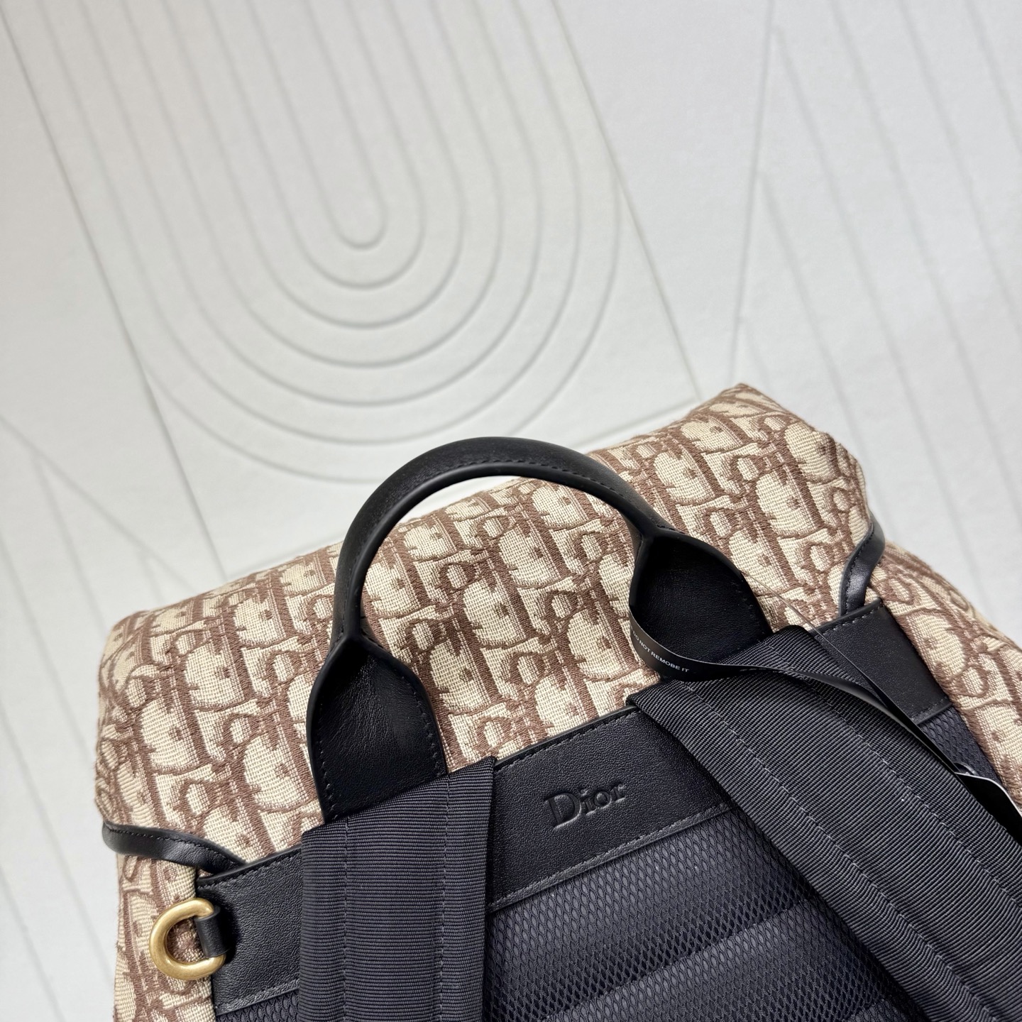 Dior Style Brown Leather Backpack Bags detail image 5 from source 776395