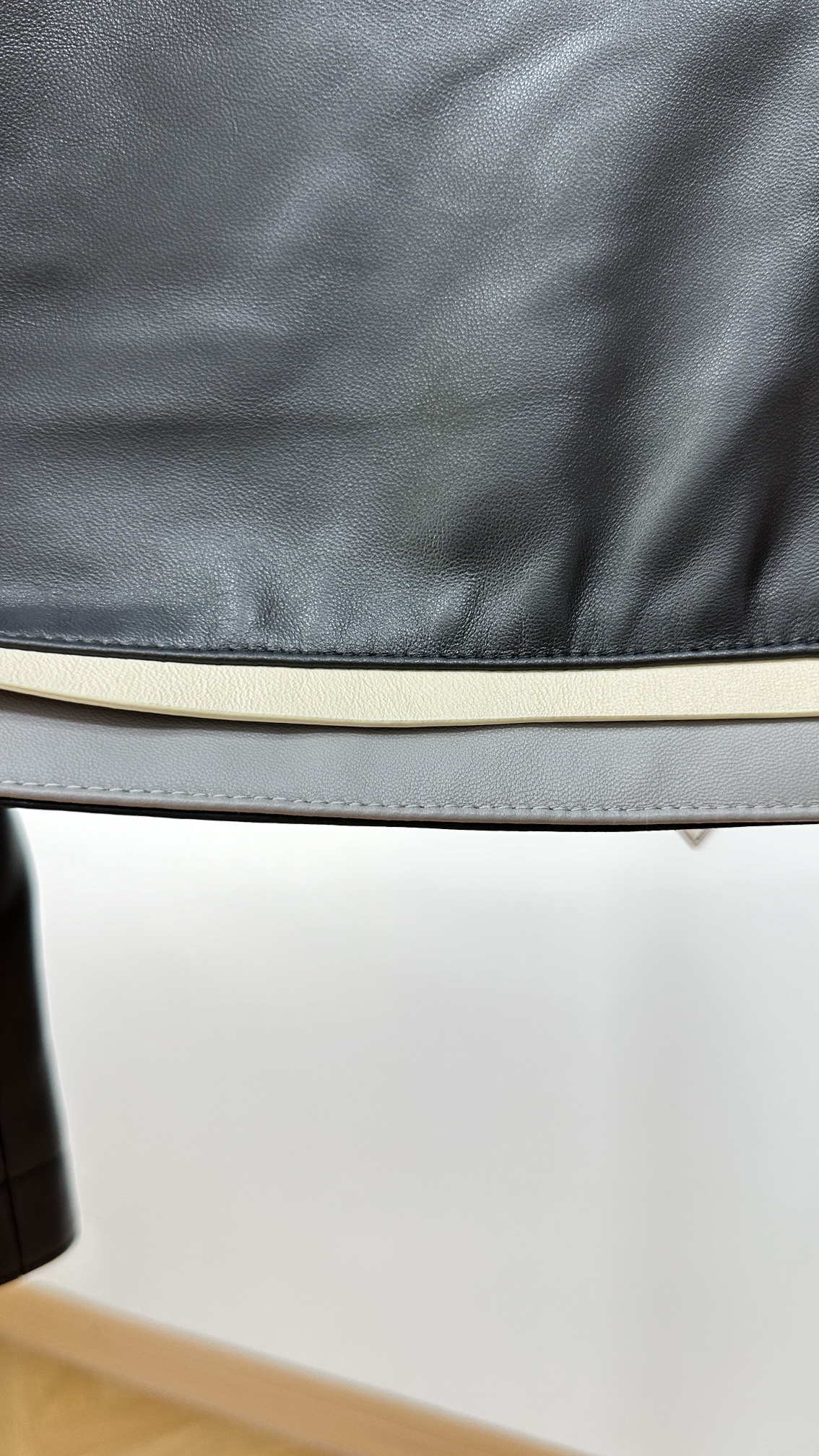 Hermès Striped Sleeve Black Leather Jacket