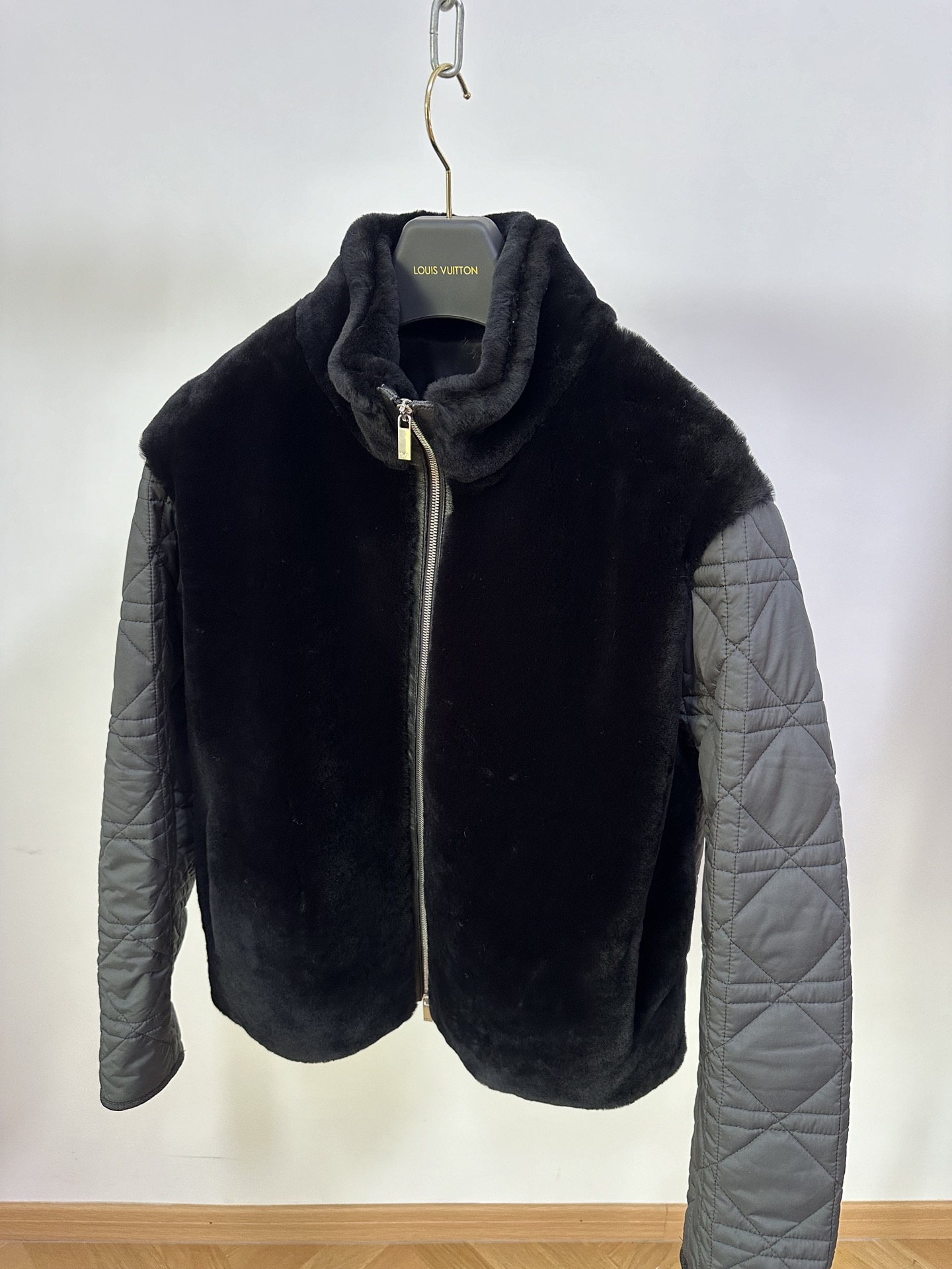 Diorr Fur Patchwork Jacket – Classic Cannage Design, Warm & Stylish