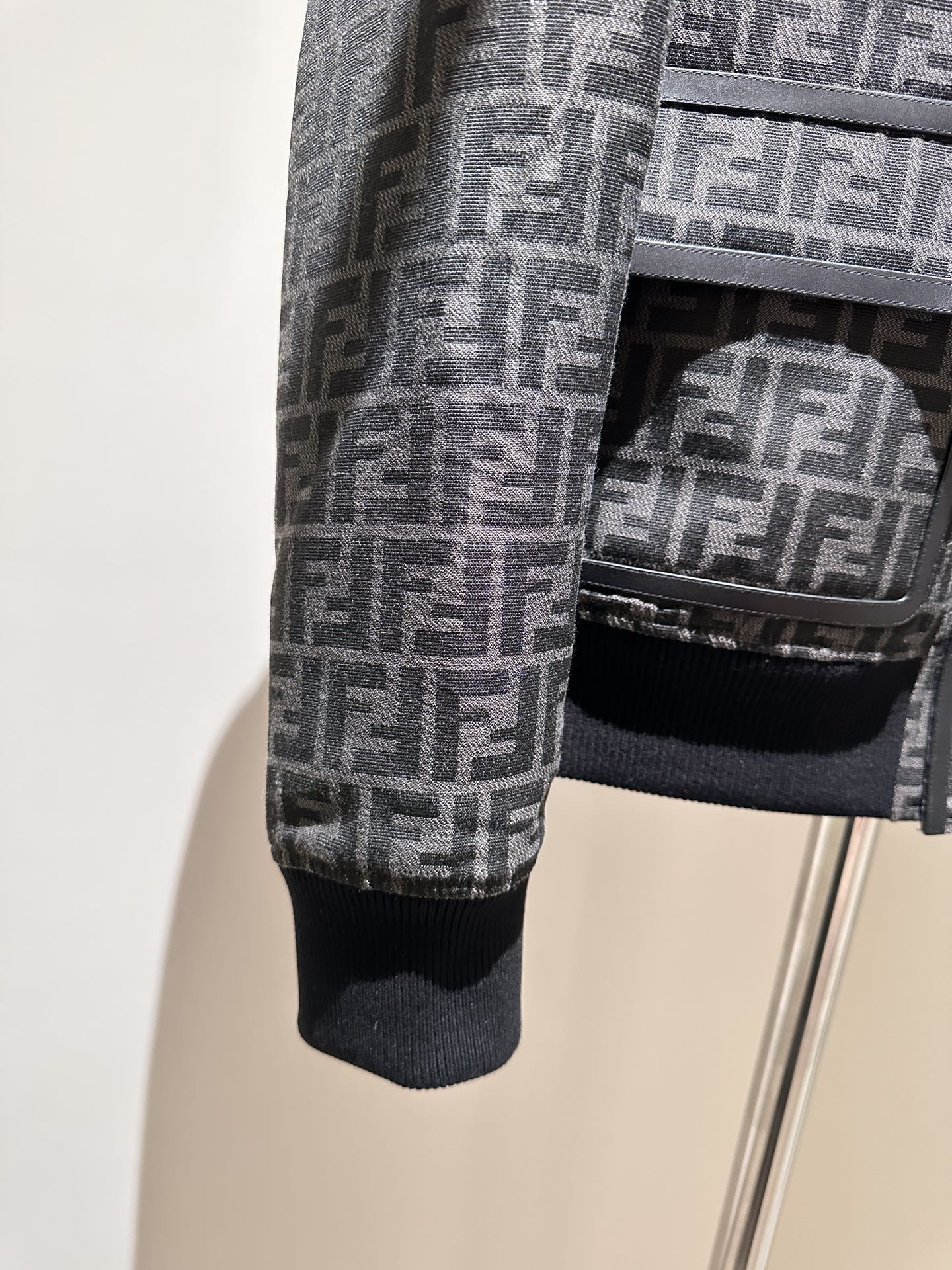 FD Monogram Padded Jacket with Leather Pockets | Stylish & Warm 9 i1734394916 641 7
