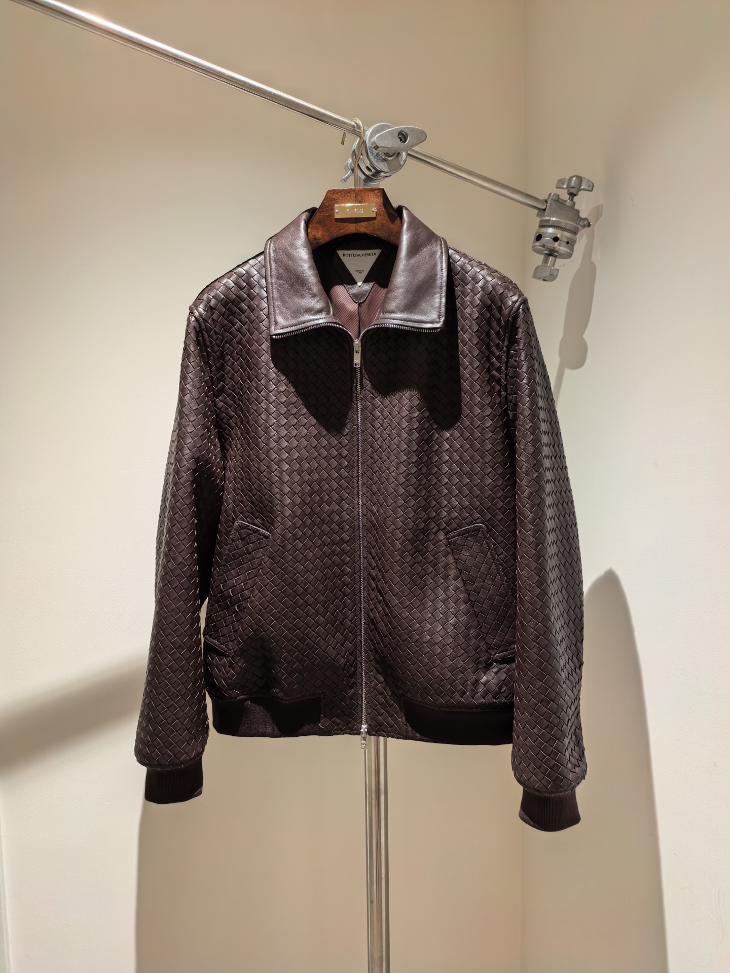 Handmade Woven Leather Jacket: Premium Quality & Stylish Autumn/Winter Wear