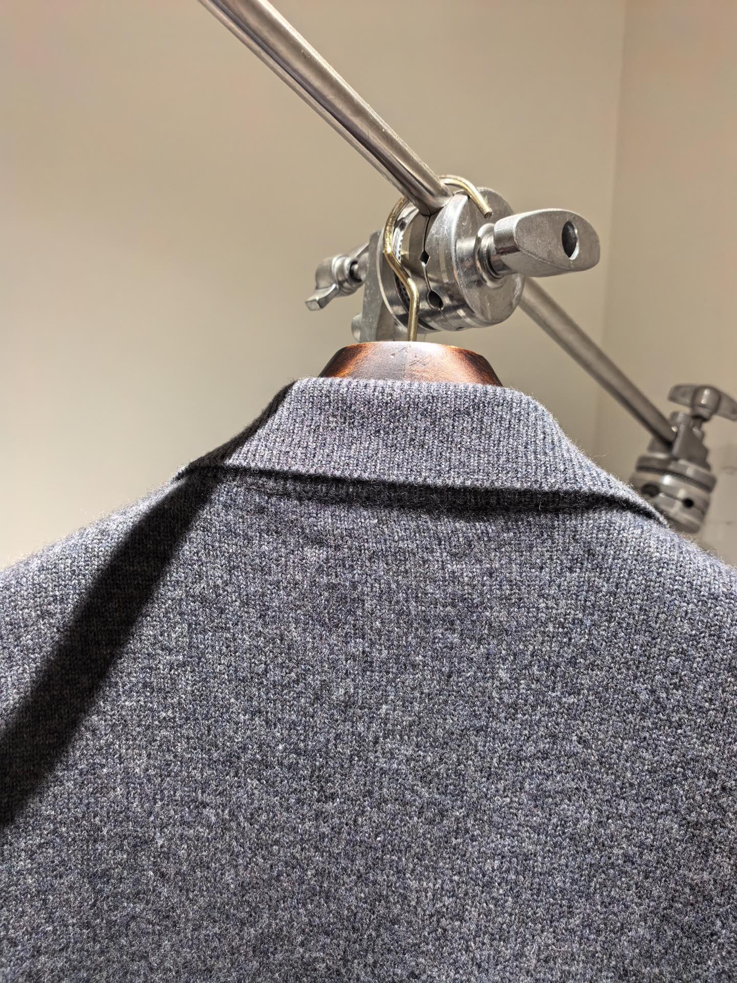 Hermes Leather Wool Mix Jacket