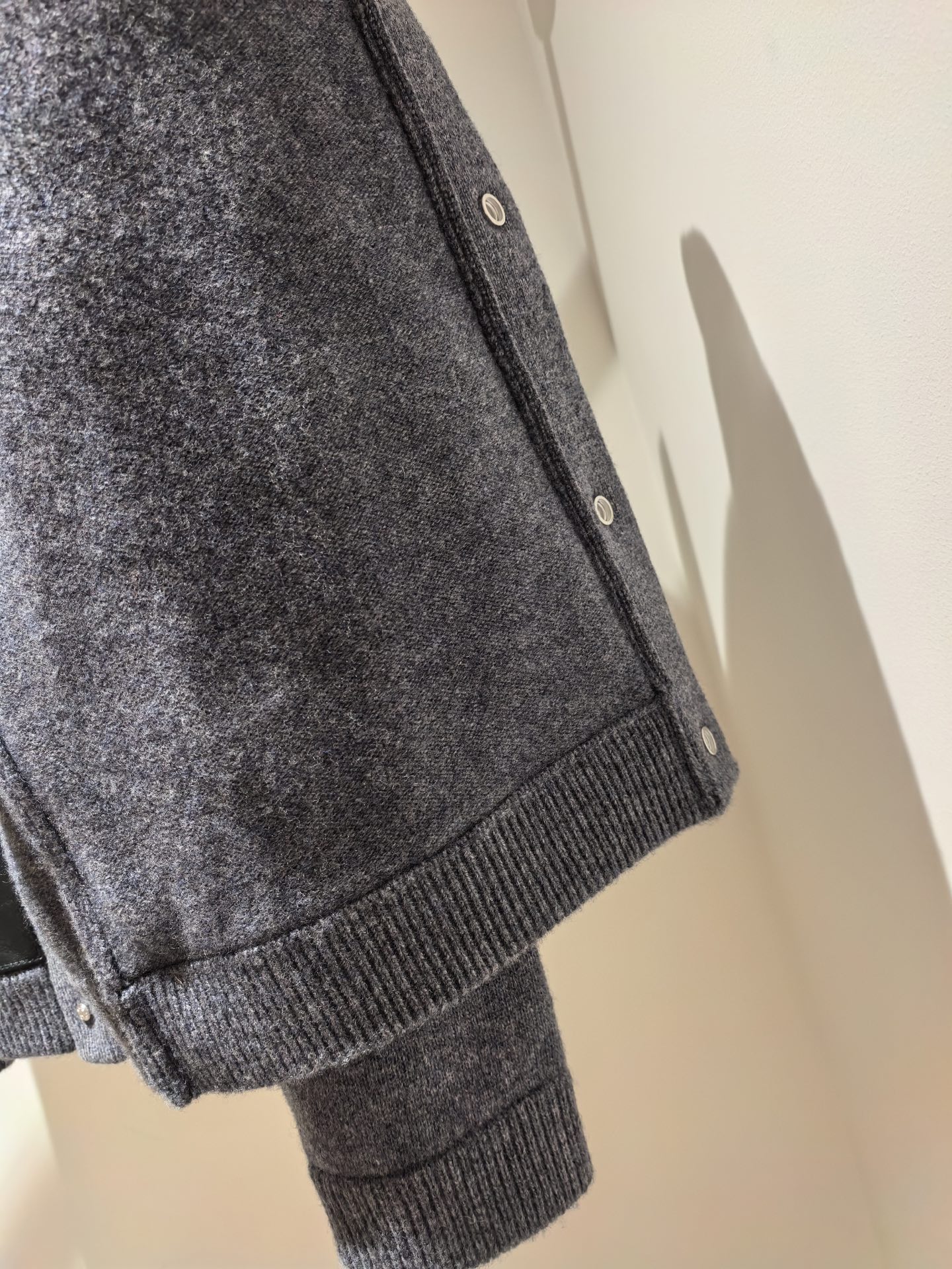 Hermes Leather Wool Mix Jacket