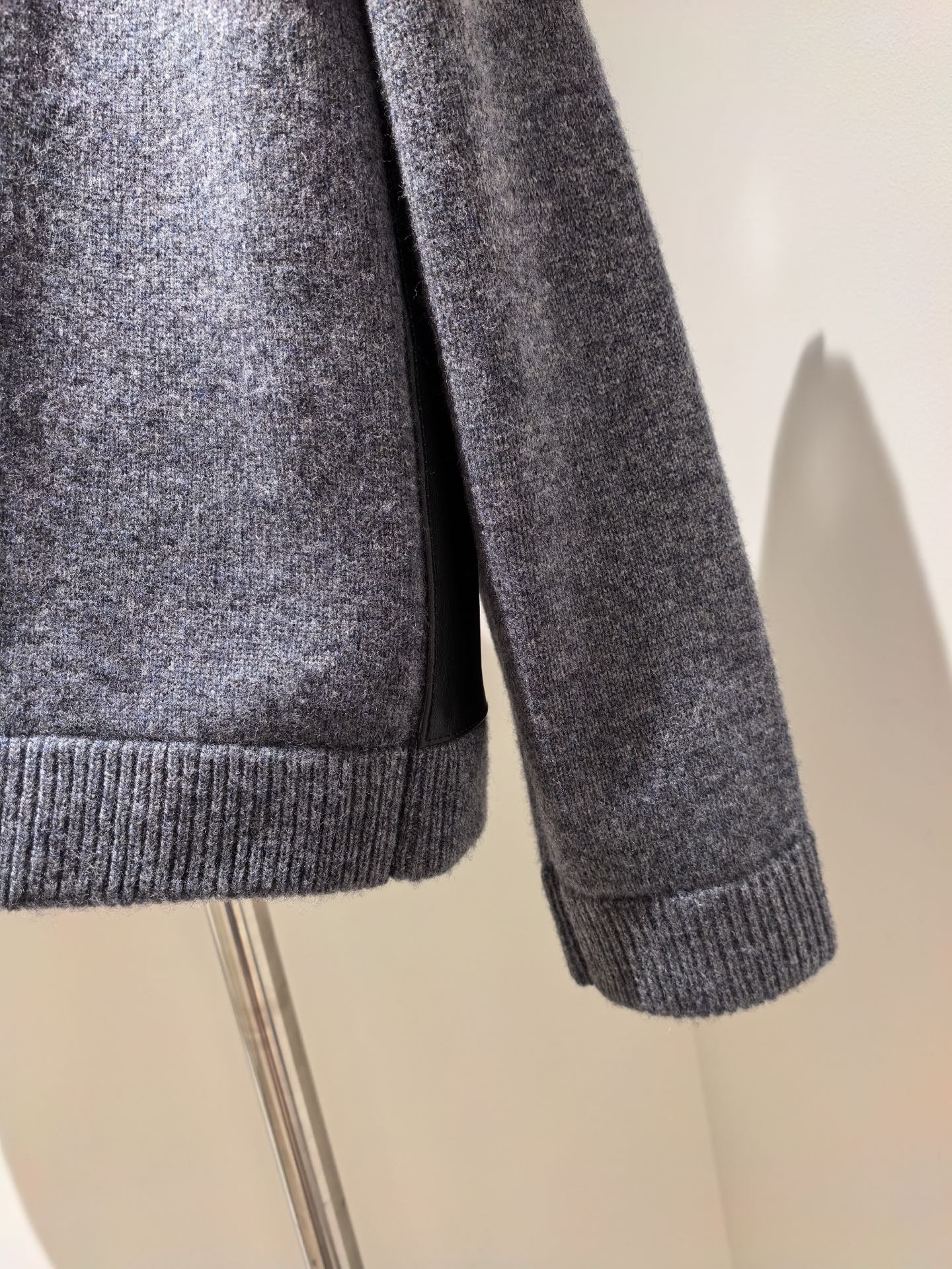 Hermes Leather Wool Mix Jacket