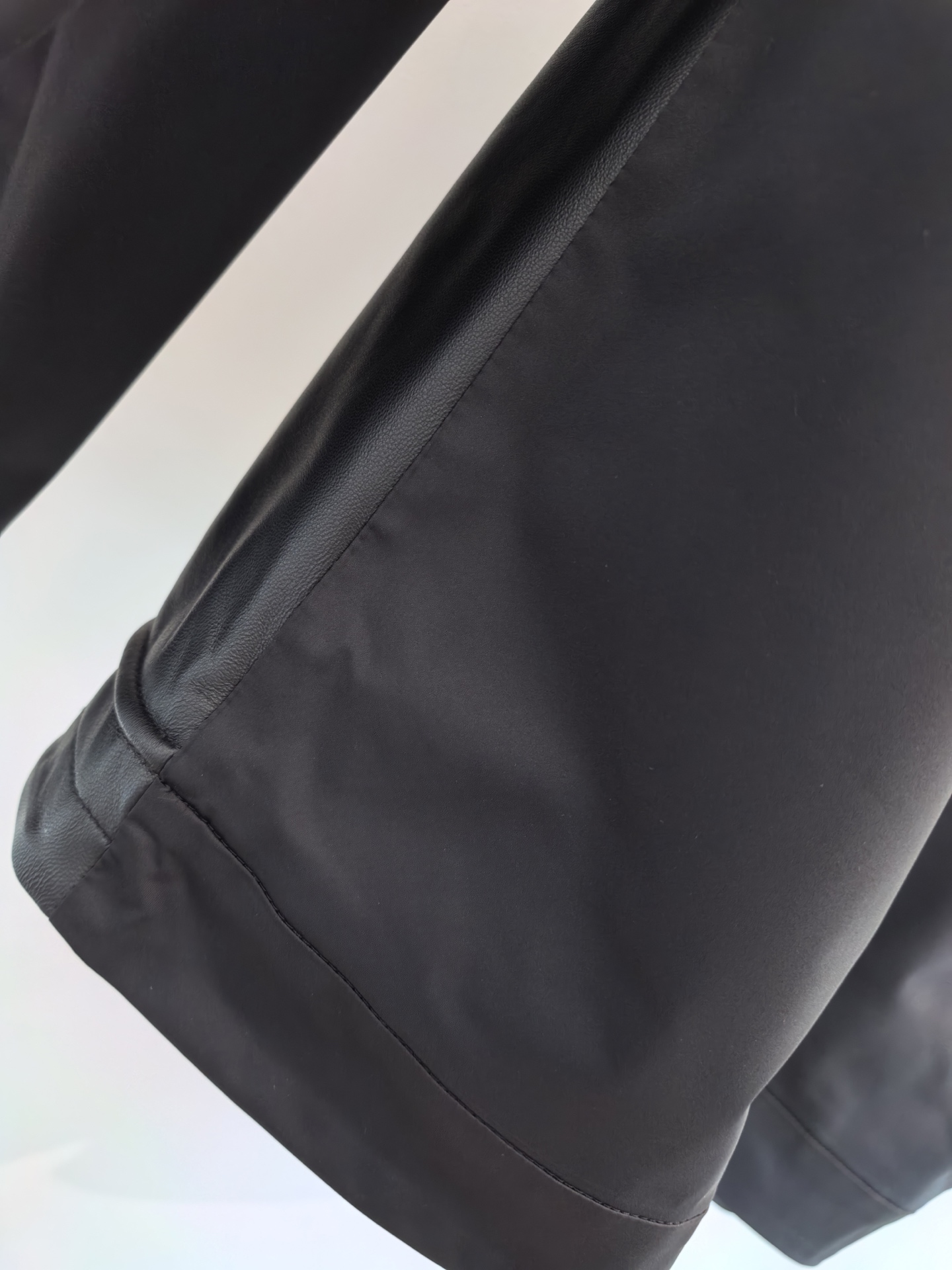 Prada Triangle Logo Leather Zip Jacket