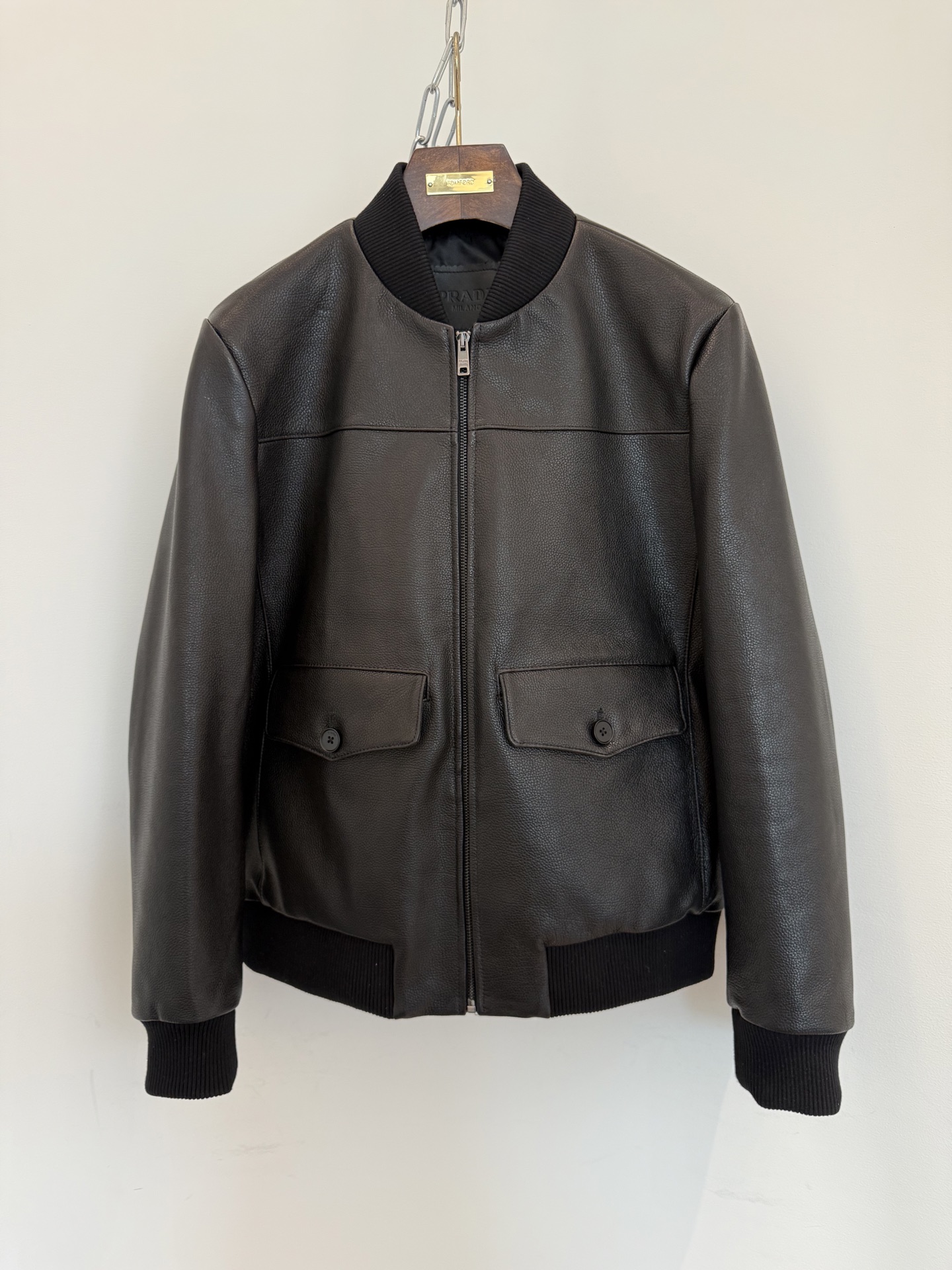 Prada Classic Leather Jacket – Premium Calfskin, Superior Comfort