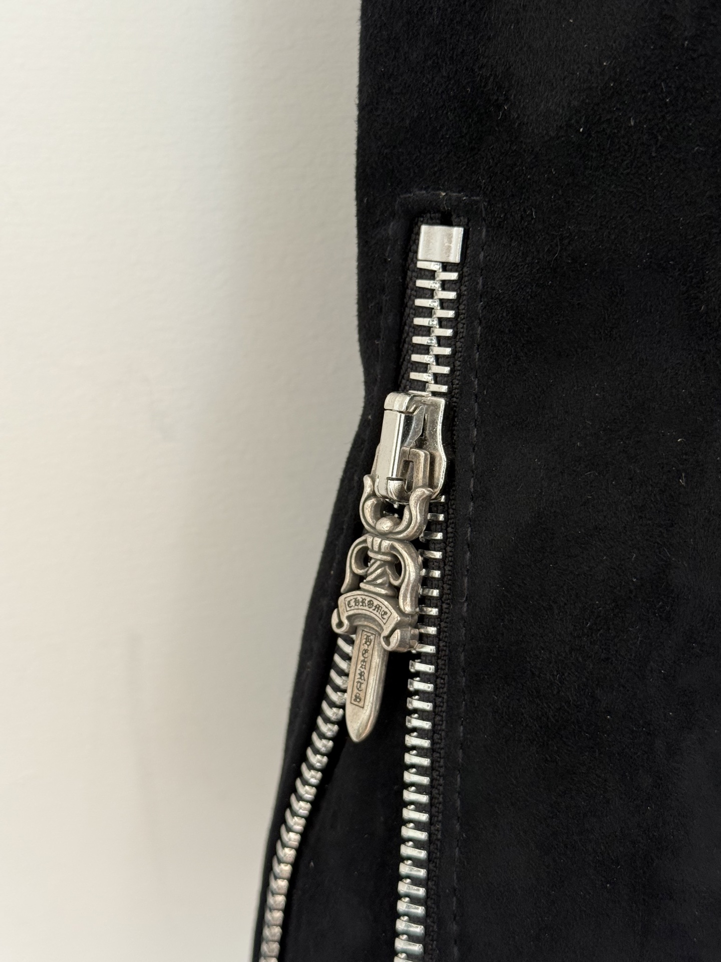 Chrome Hearts Lambskin Suede Leather Jacket with Silver Hardware 4 i1757732970863 8238 0 2