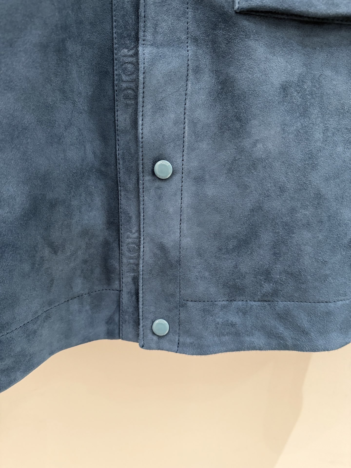 DIOR Navy Blue Suede Workwear Jacket