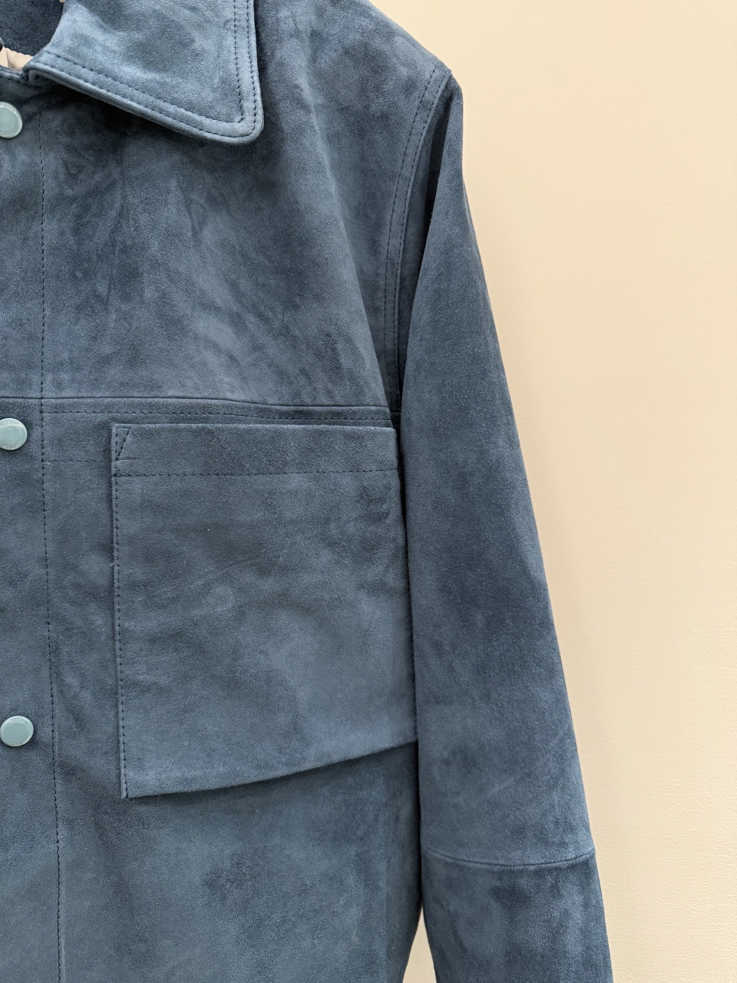 DIOR Navy Blue Suede Workwear Jacket