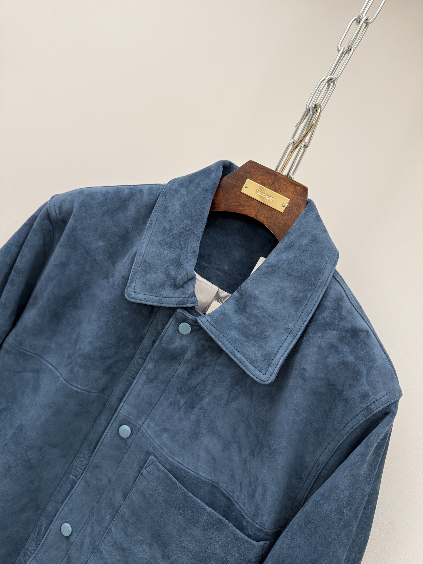 DIOR Navy Blue Suede Workwear Jacket
