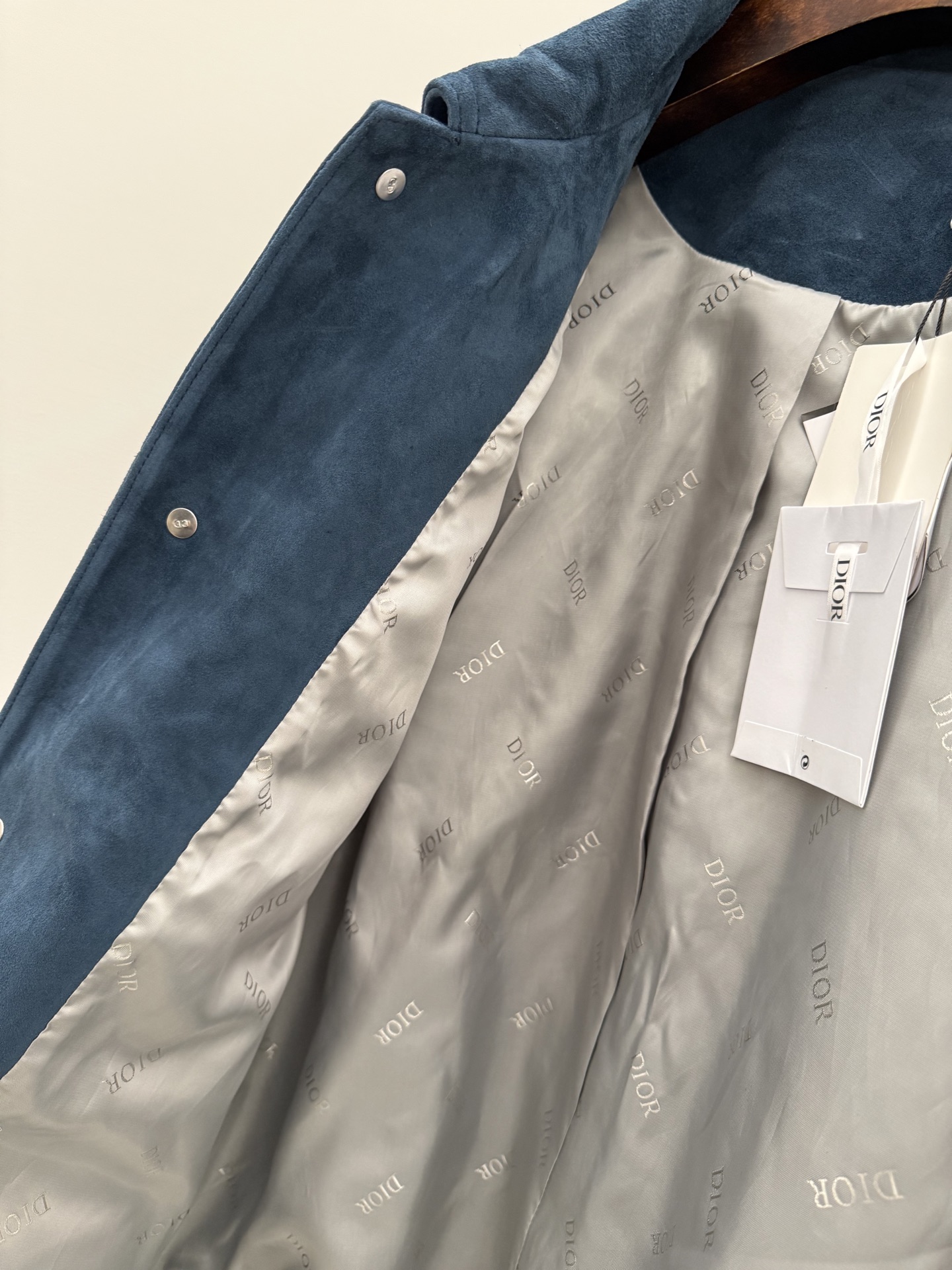 DIOR Navy Blue Suede Workwear Jacket