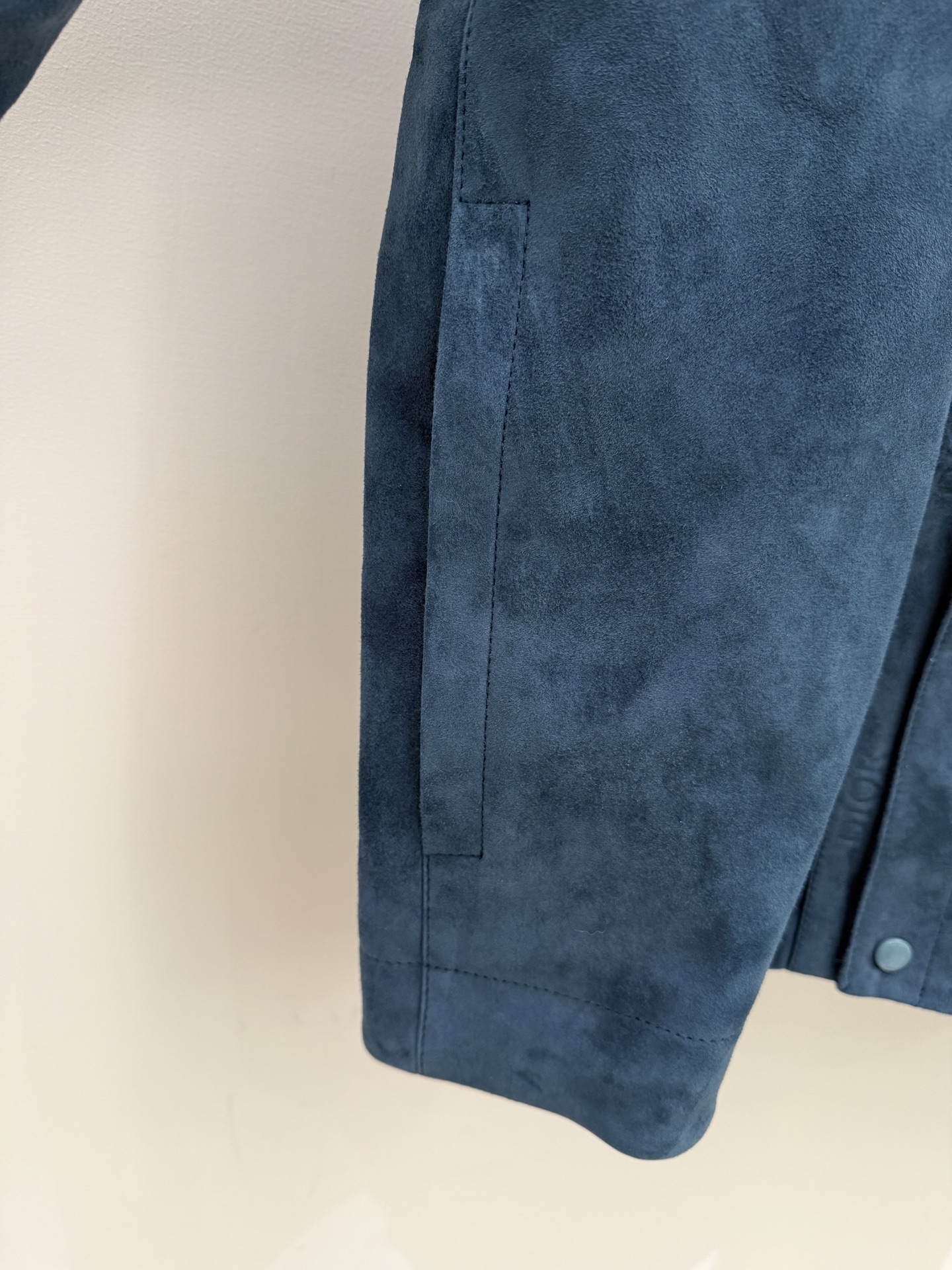 DIOR Navy Blue Suede Workwear Jacket