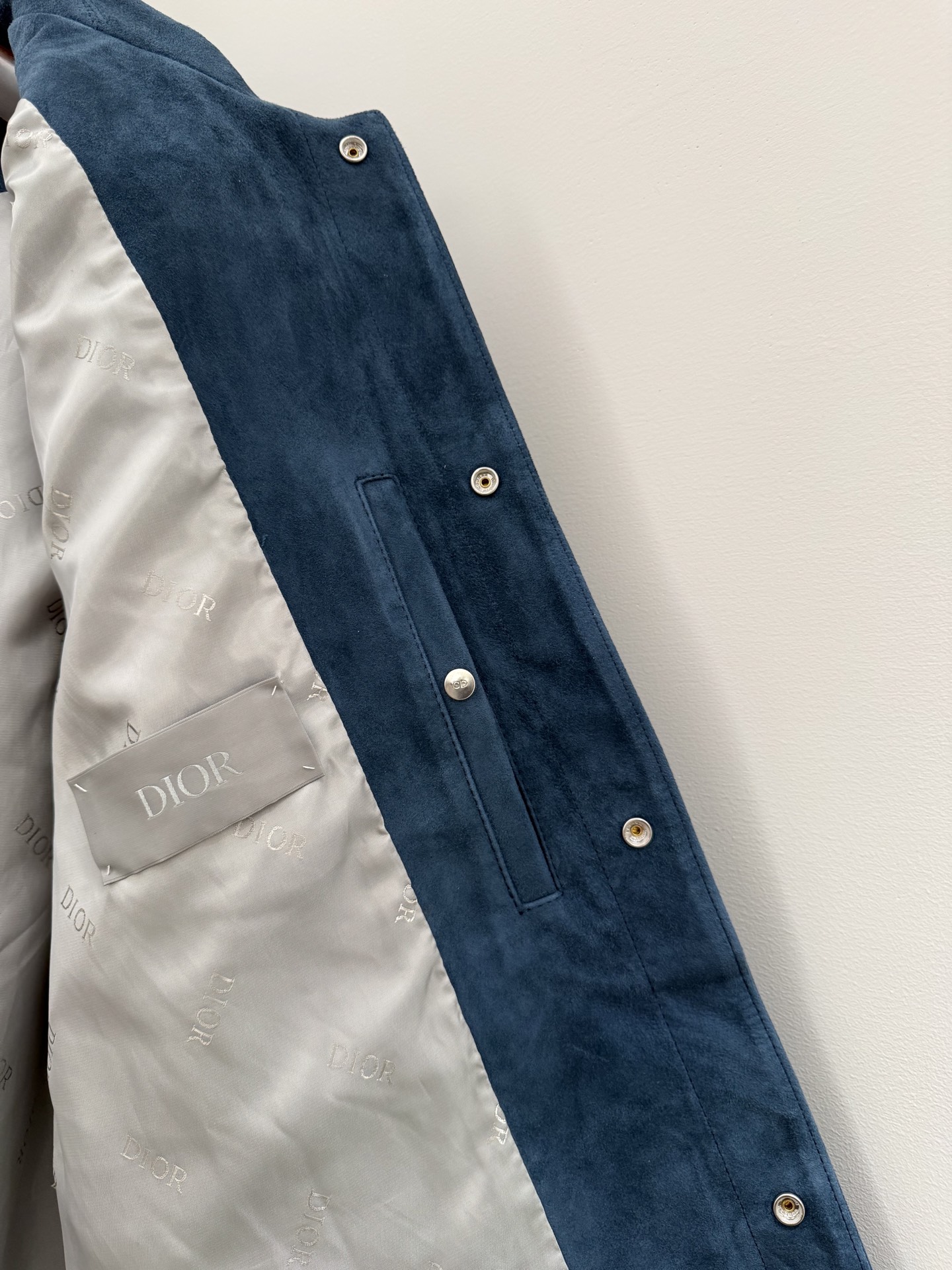 DIOR Navy Blue Suede Workwear Jacket