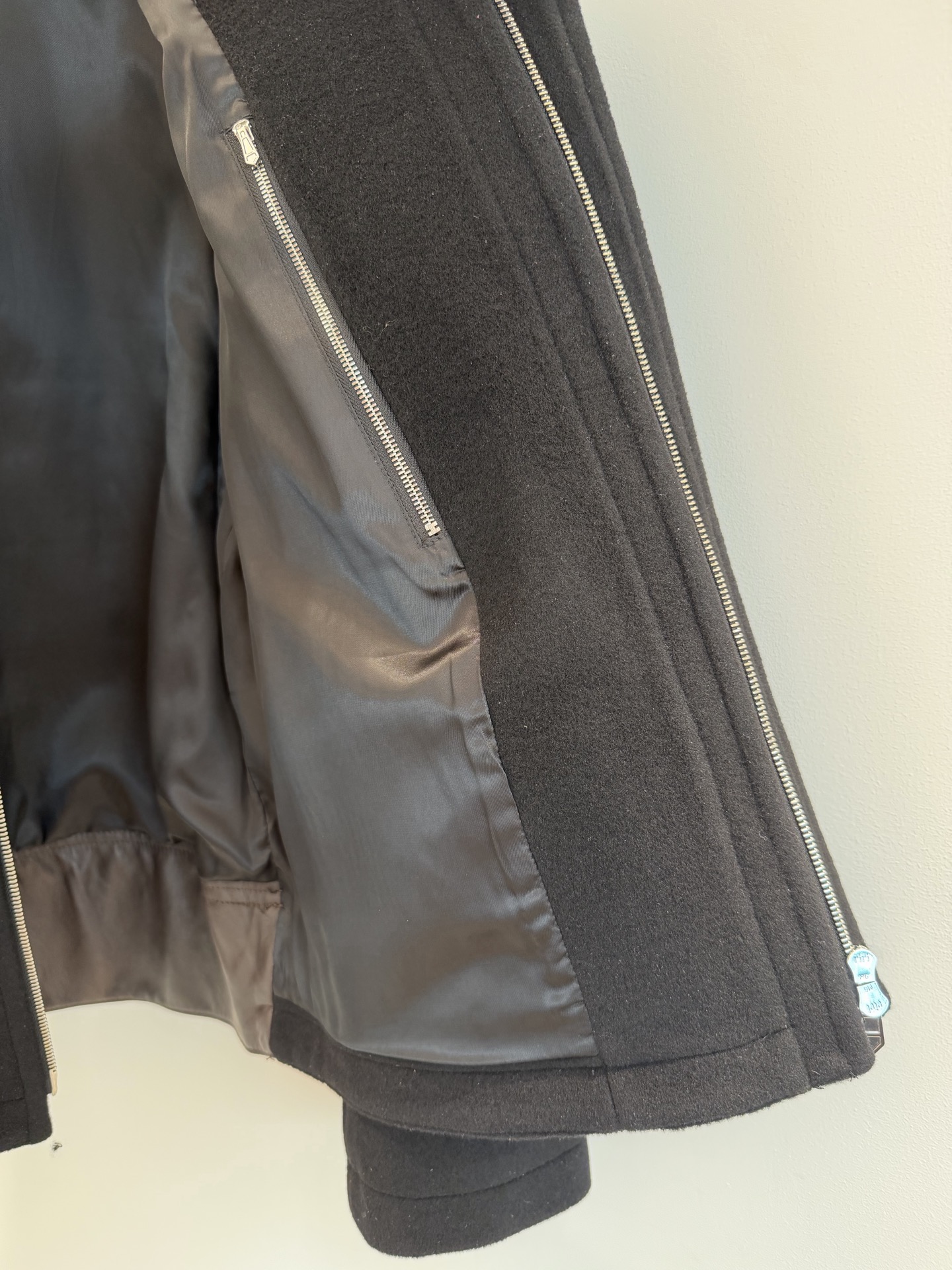 Hermes Wool Toggle Buckle Zip Cropped Jacket