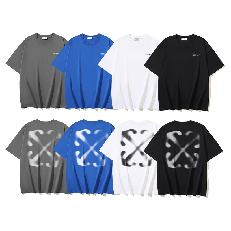 Off White OW Printed Crew Neck T-Shirt, Fashionable Tees Tops for Men & Women 2 i1729960245 4045 0