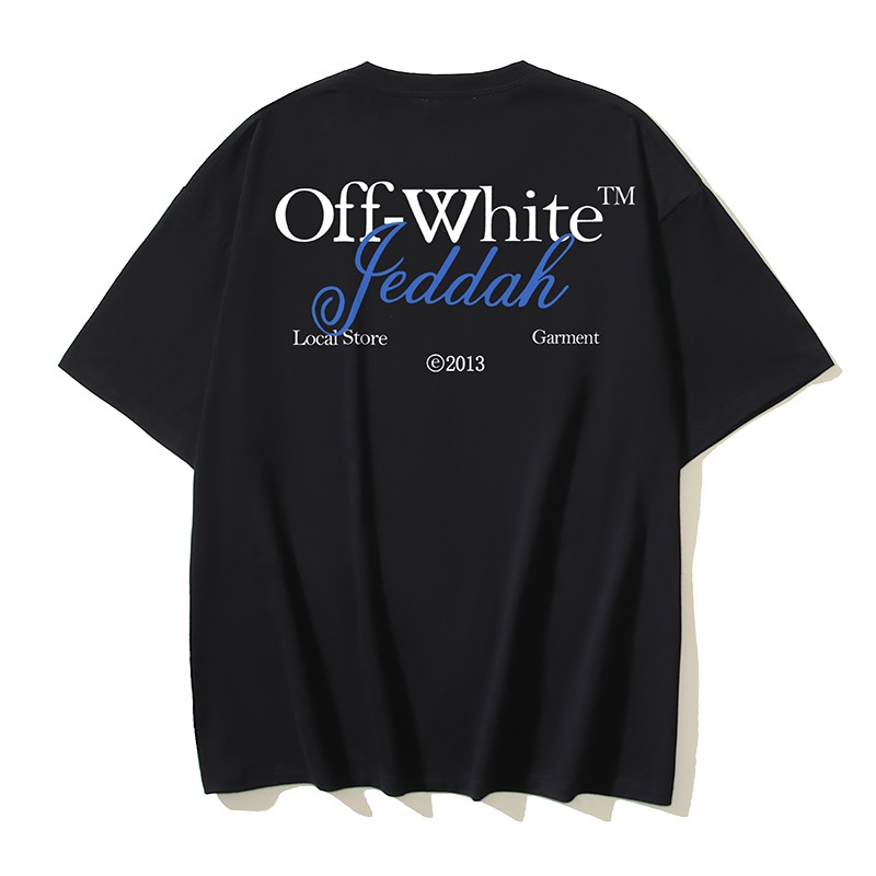 Off-White Jeddah Printed Crew Neck T-Shirt - Short Sleeve Cotton Tee 4 i1729960763 608 3
