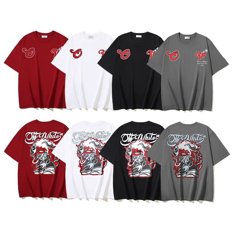Off-White Printed Crew Neck T-Shirts Tees Tops, Available in S-XL 2 i1729961010 164 3