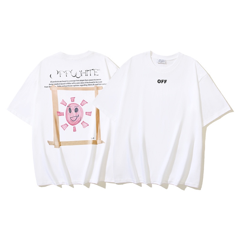 Off-White Crew Neck T-Shirt with OW Printed Graphic, Sizes S-XL 2 i1729961127 3962 5