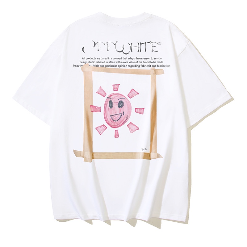Off-White OW Printed Crew Neck T-Shirt | Smiley Face Design 2 i1729961181 3020 2