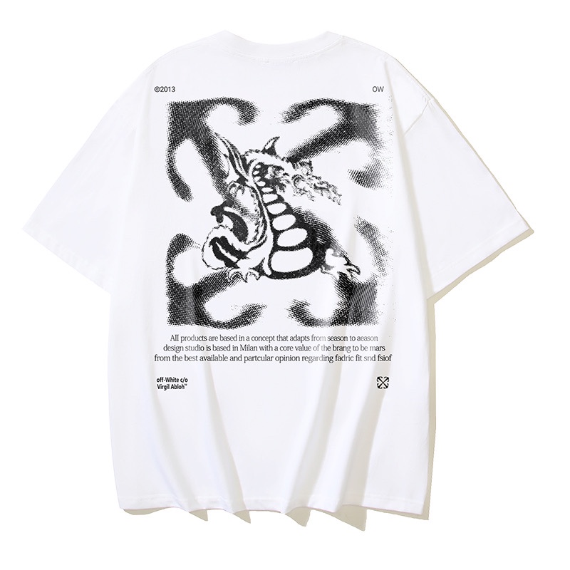 Off-White OW Printed Crew Neck T-Shirt | Fashionable Streetwear Top 4 i1729961663 6123 7