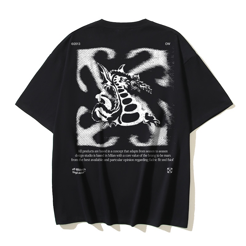 Off-White OW Printed Crew Neck T-Shirt | Fashionable Streetwear Top 2 i1729961663 94 0