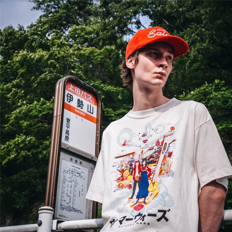 Saint Michael Vintage Cream "Summer Wars" Anime Graphic Crew Neck T-Shirt 6 i1734451368 4413 1